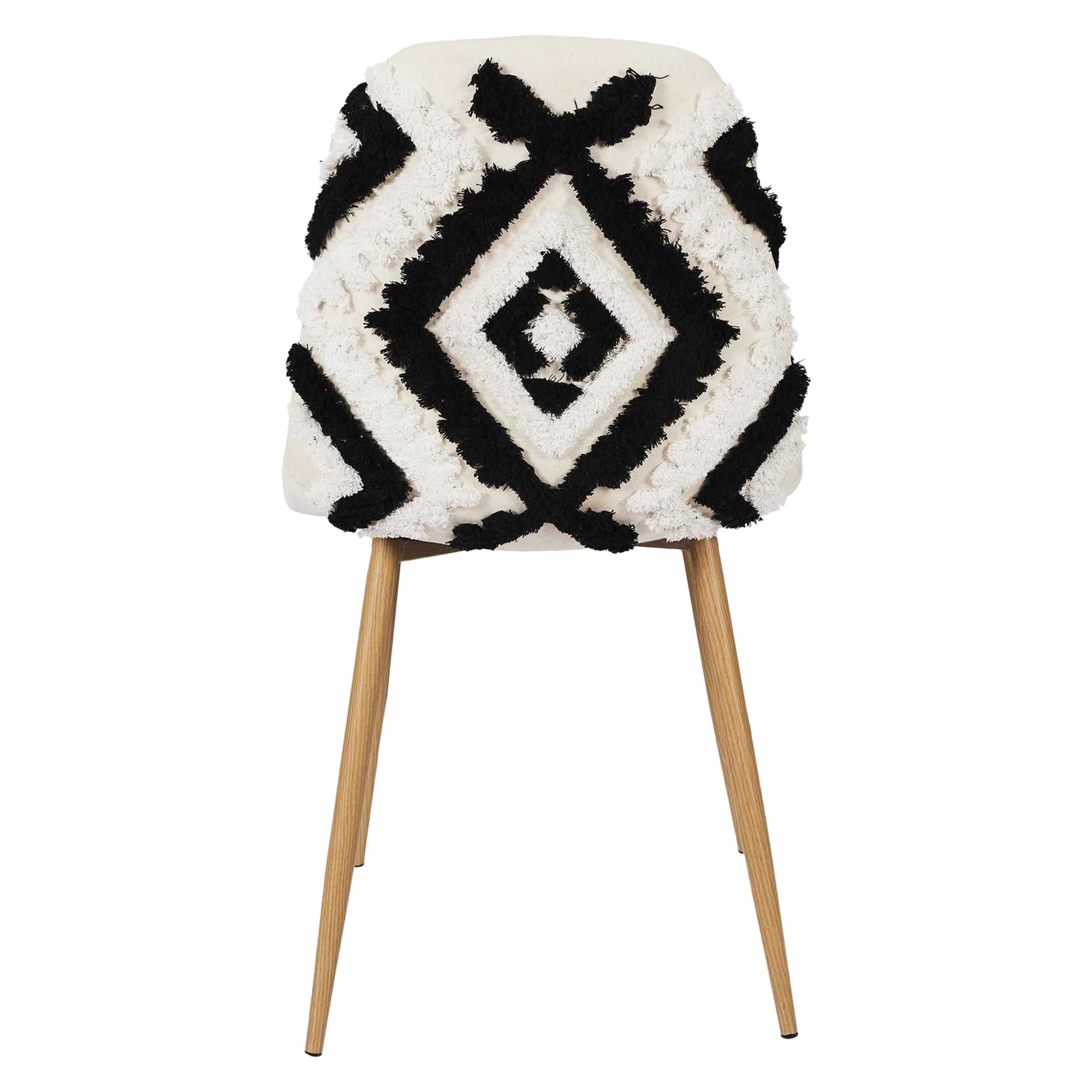 Chaise lagos pied métal imitation bois