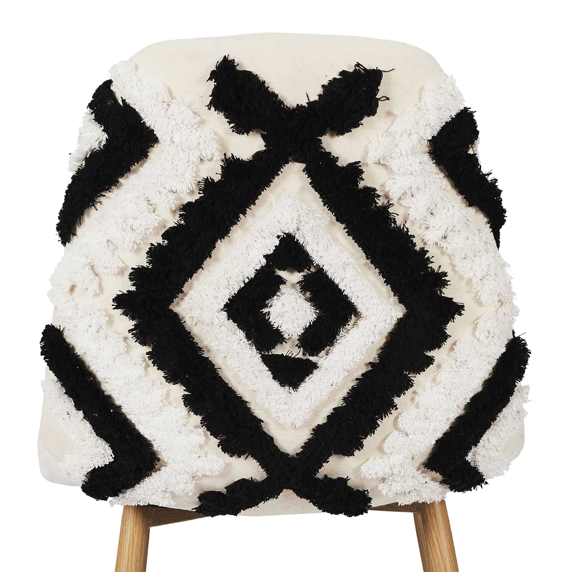 Chaise lagos pied métal imitation bois