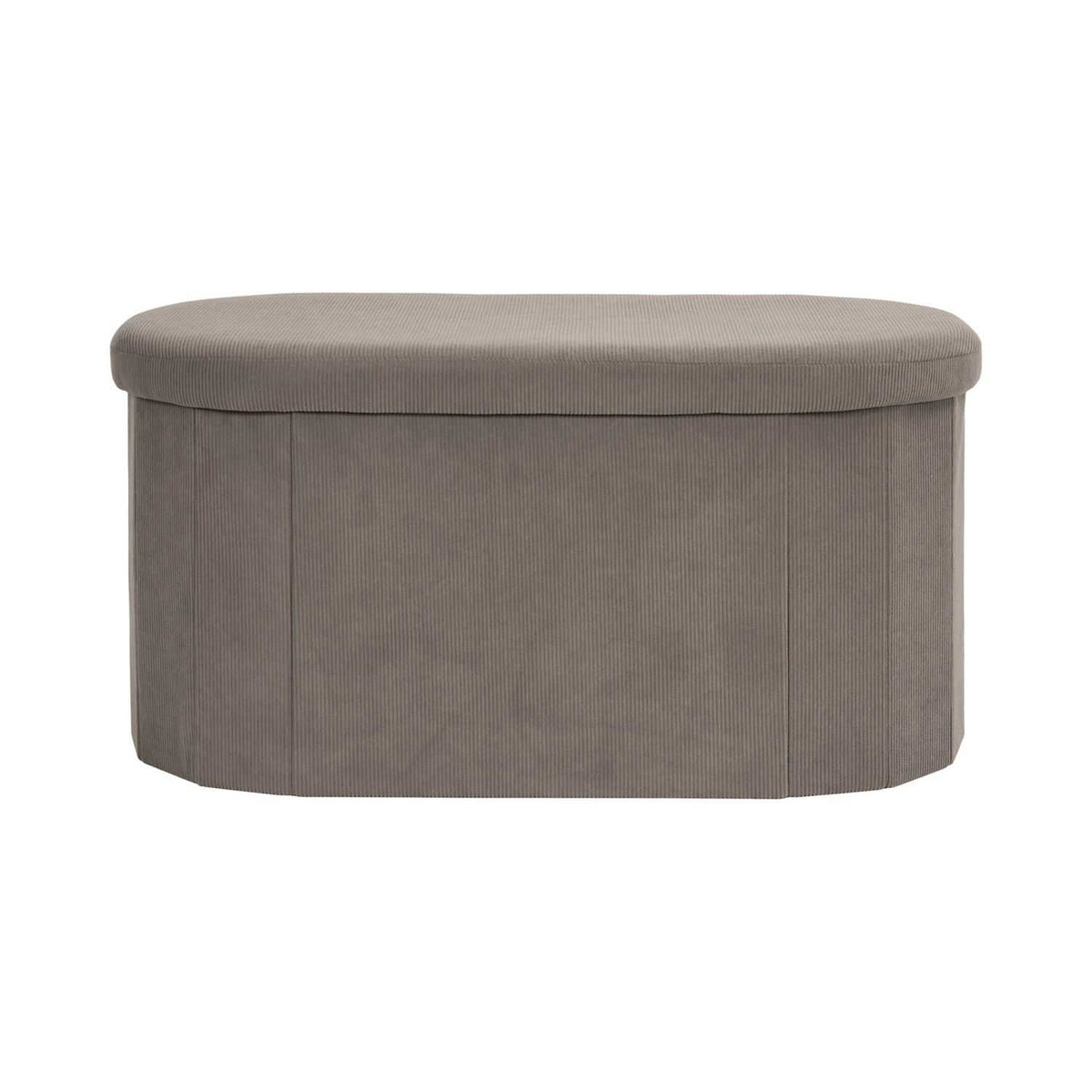 Coffre-banc pliable Jules côtelé Home Deco Factory, taupe