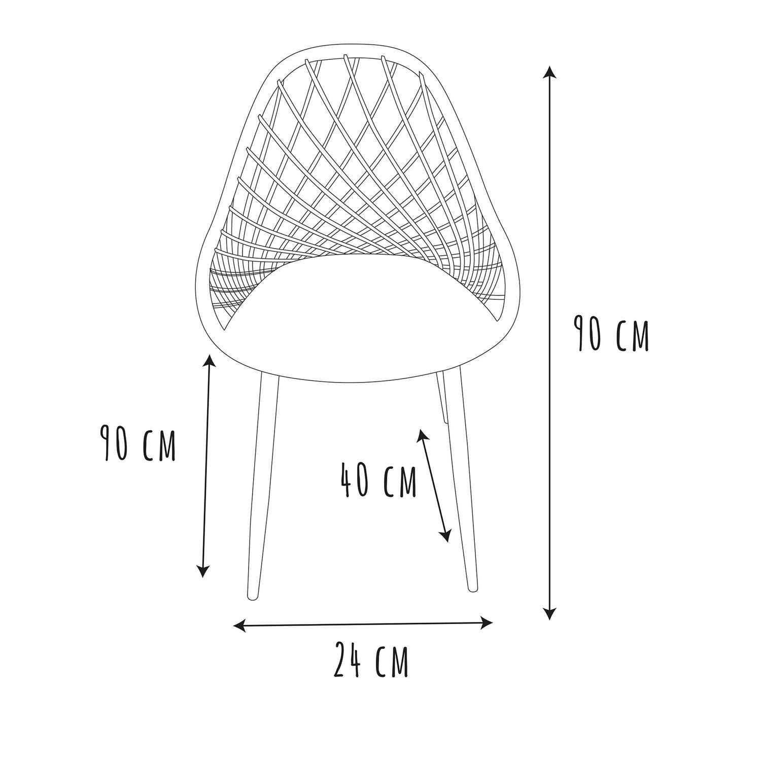 Chaise extérieur Malaga blanche