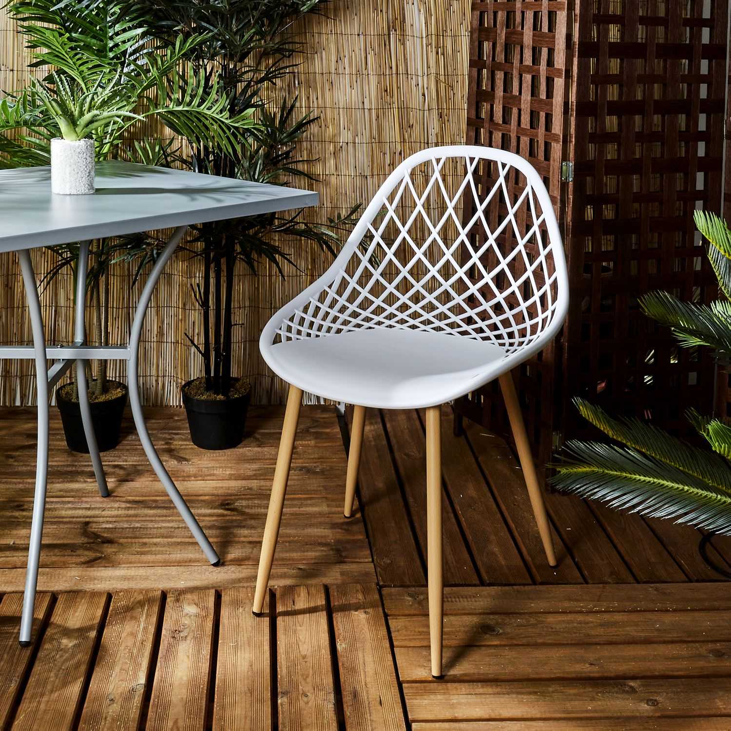 Chaise extérieur Malaga blanche
