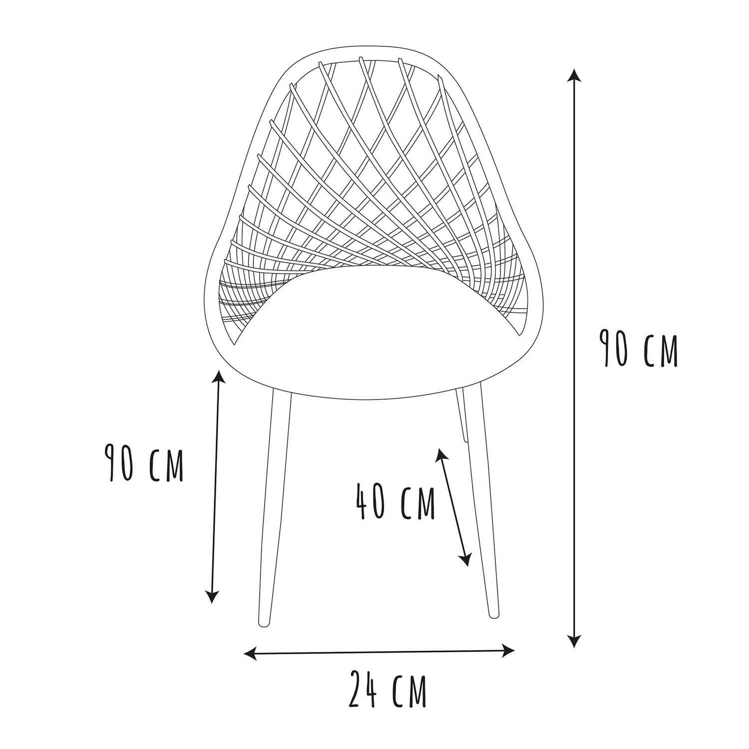 Chaise extérieur Malaga taupe