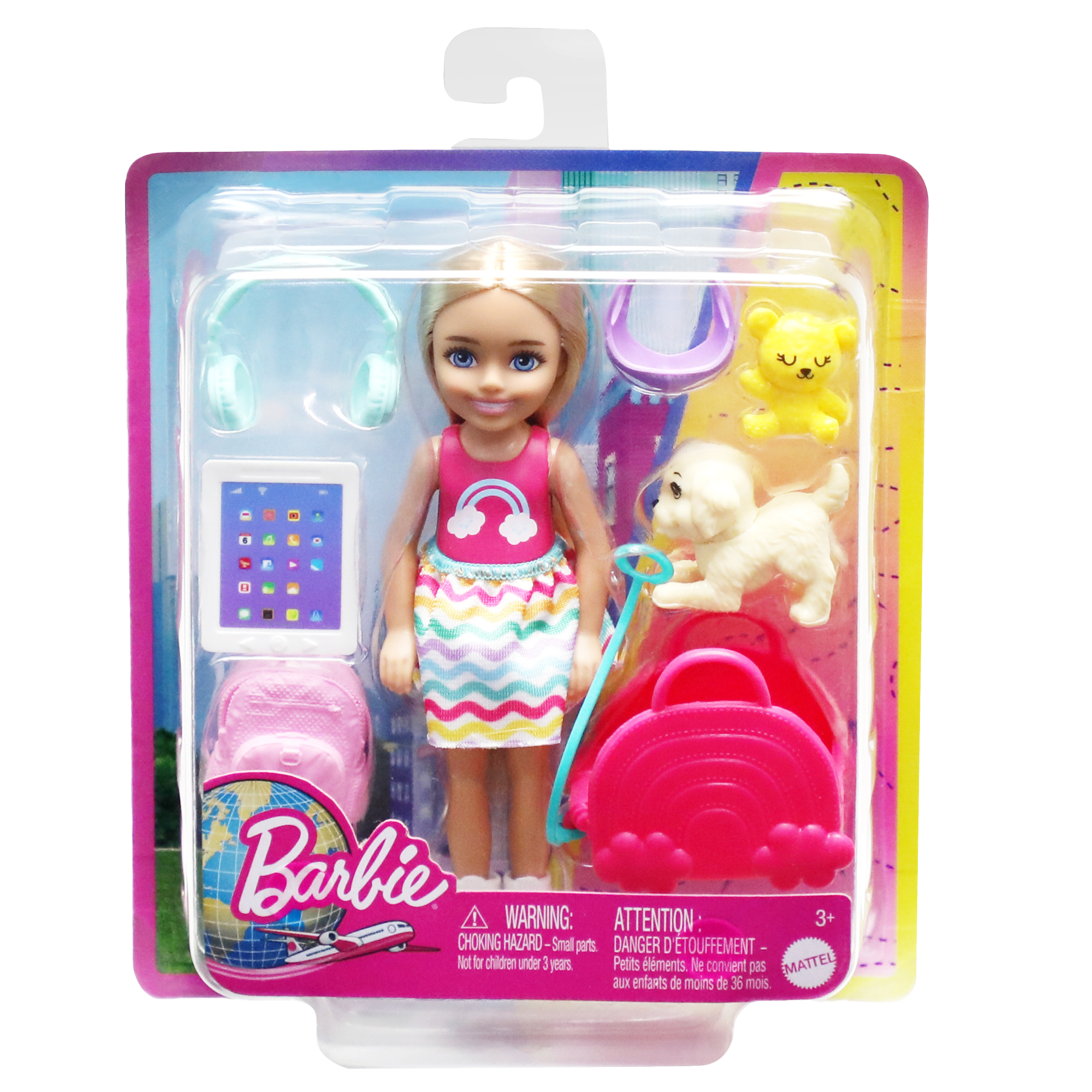 Mini poupée Chelsea voyage + accessoires