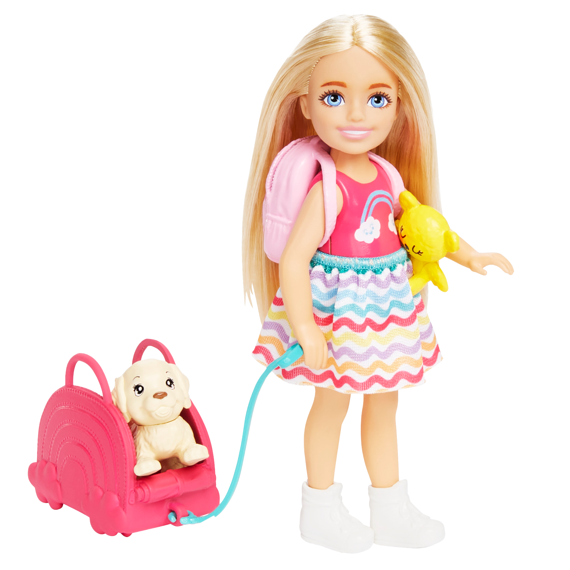 Mini poupée Chelsea voyage + accessoires