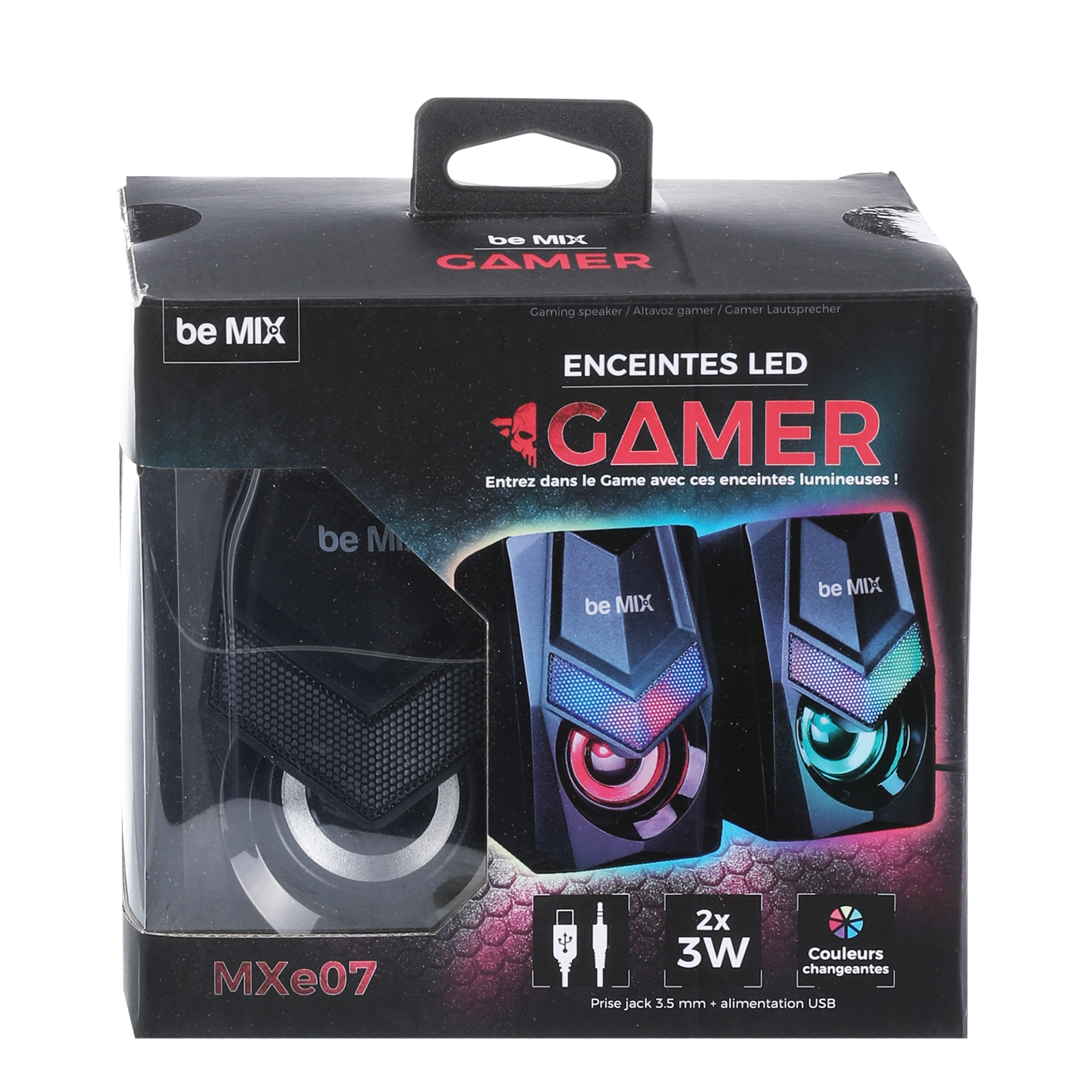 Enceinte gamer LED x2