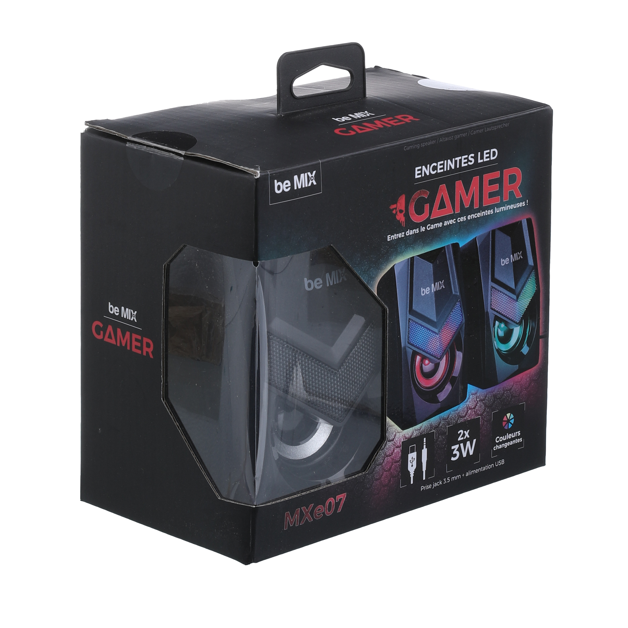 Enceinte gamer LED x2