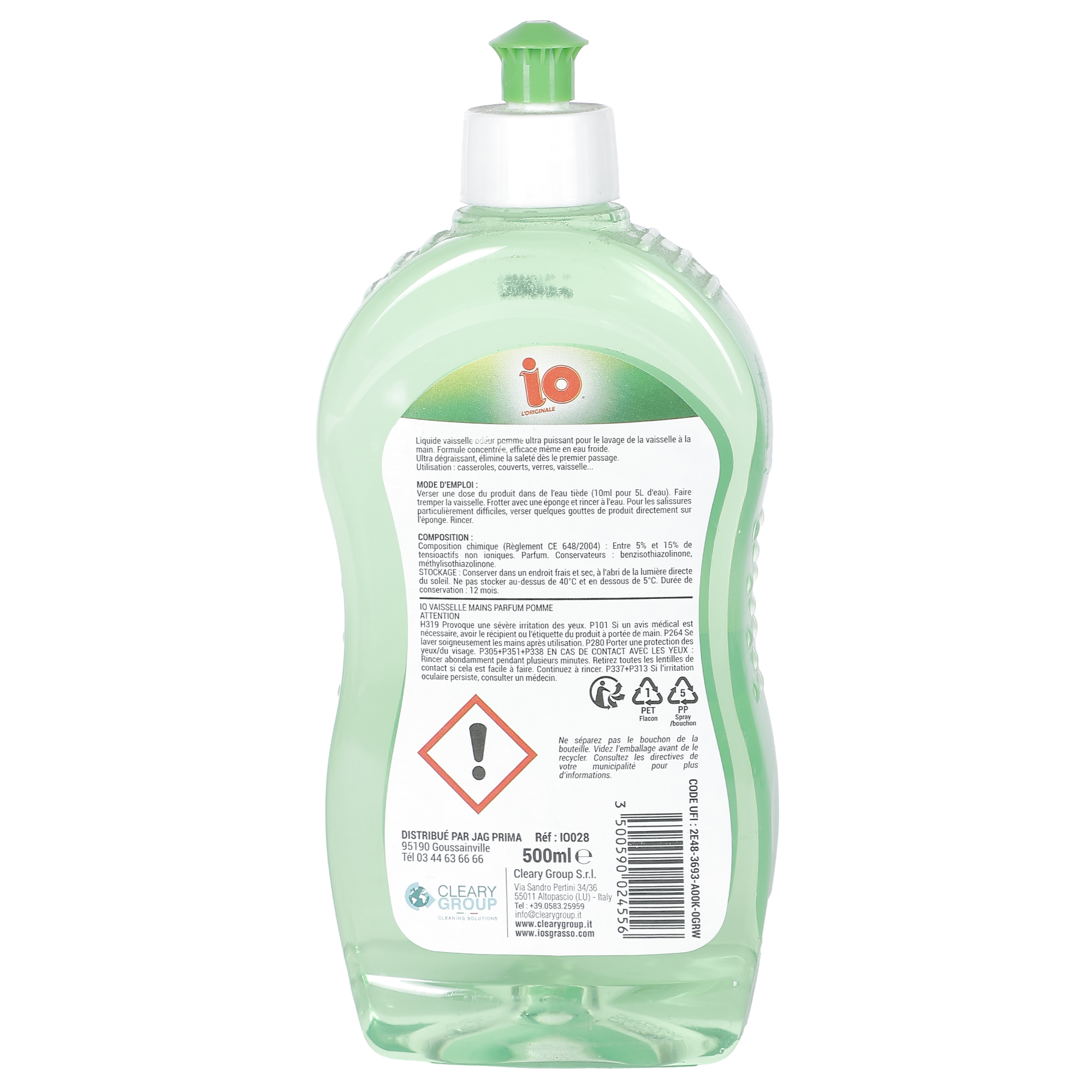 Liquide vaisselle concentré ultra dégraissant pomme