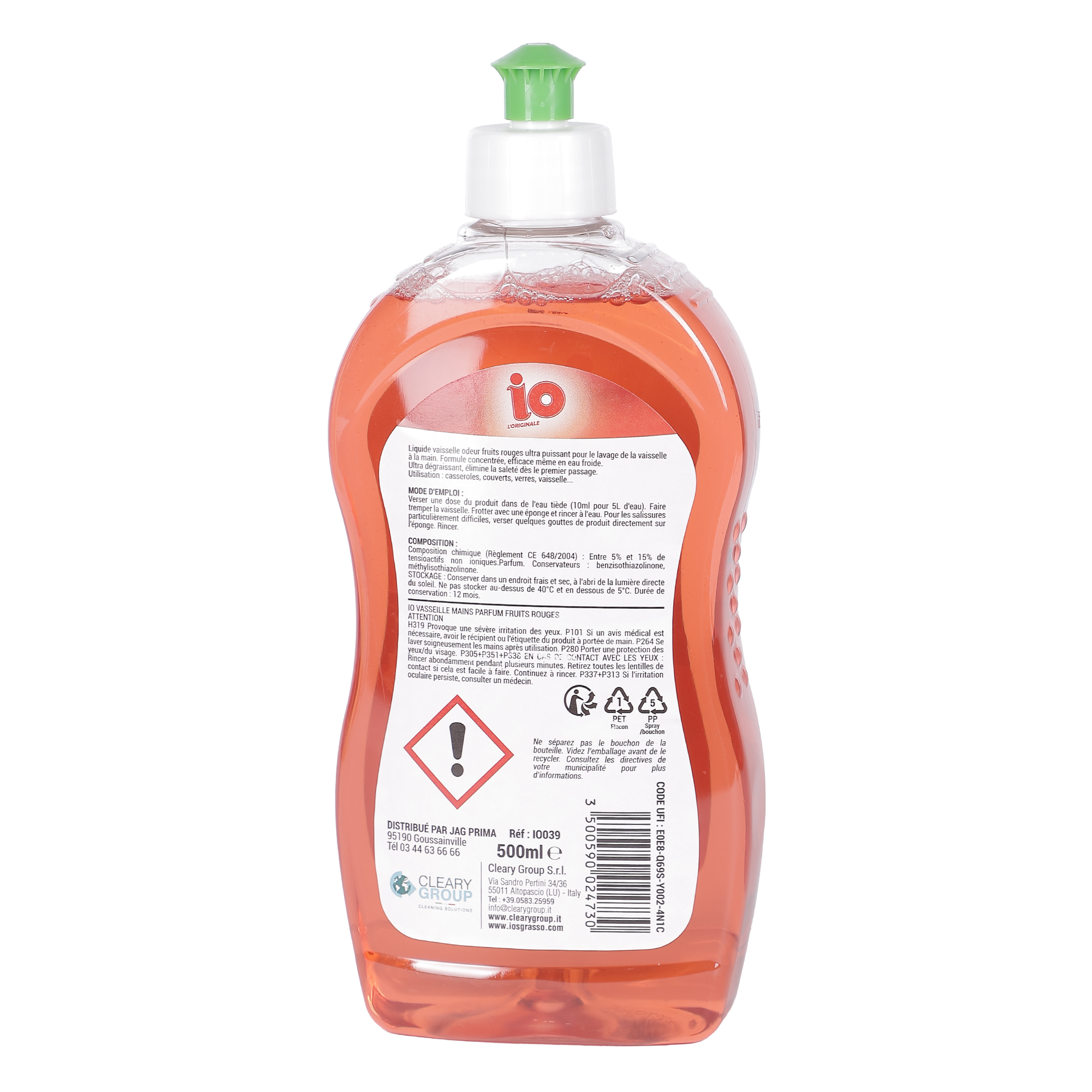 Liquide vaisselle concentré ultra dégraissant fruits rouges