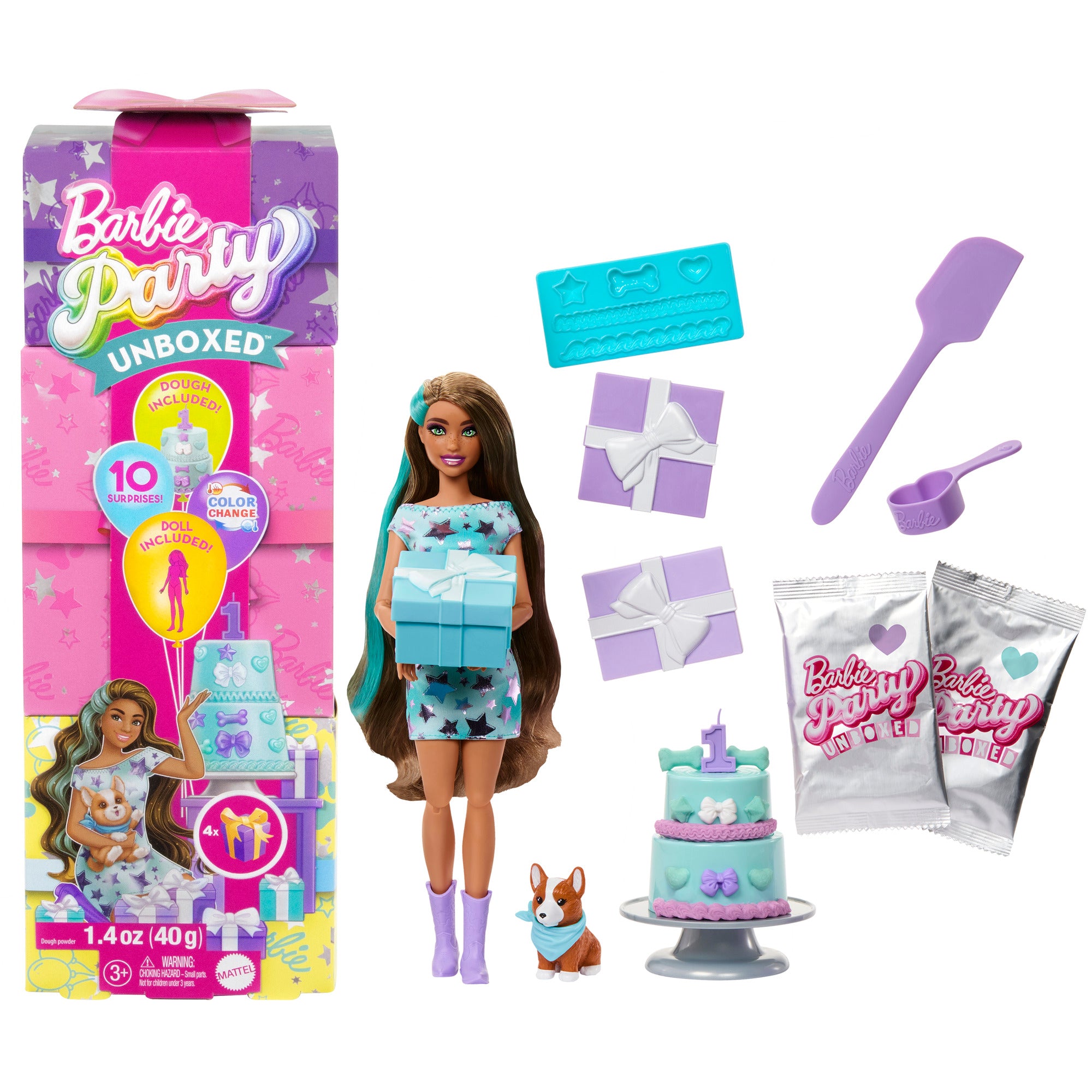 Barbie color reveal party bleu