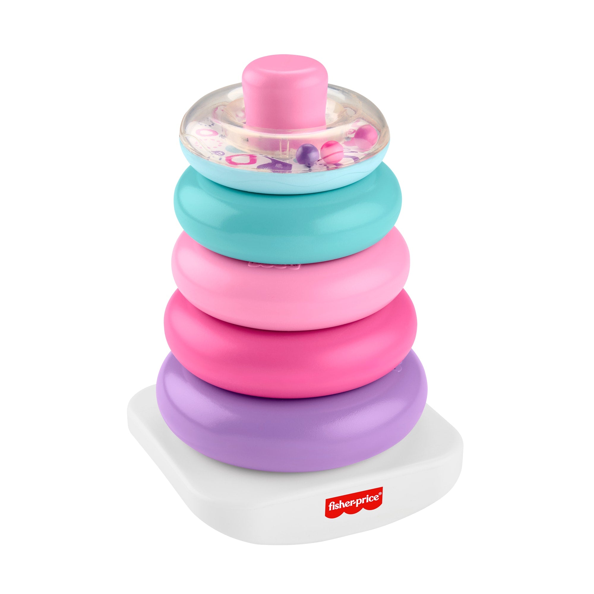 Pyramide arc-en-ciel rose bébé