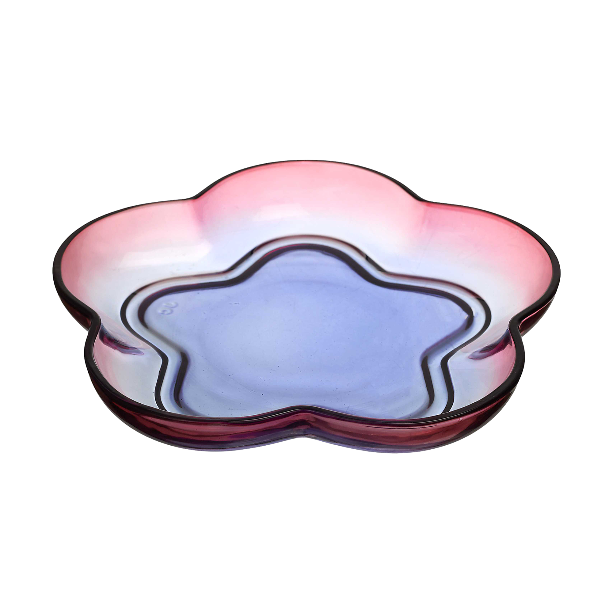 Assiette à dessert en verre coloré dégradé
