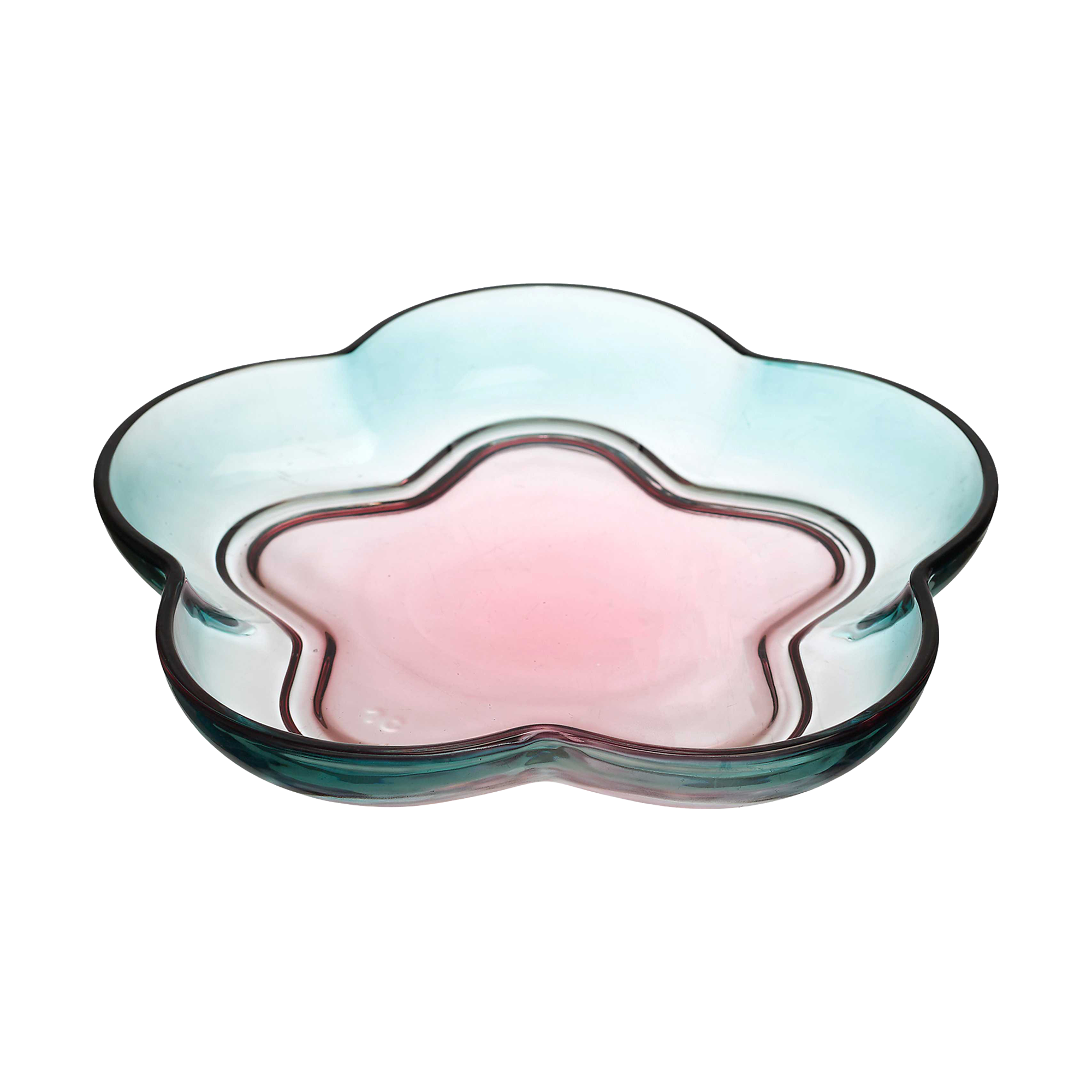 Assiette à dessert en verre coloré dégradé