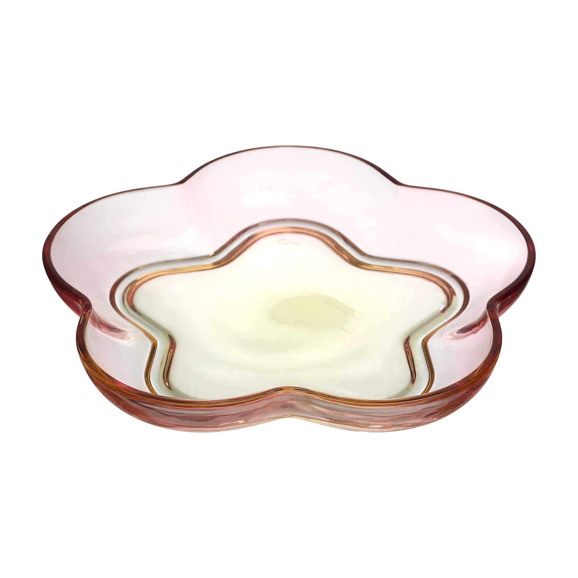 Assiette à dessert en verre coloré dégradé