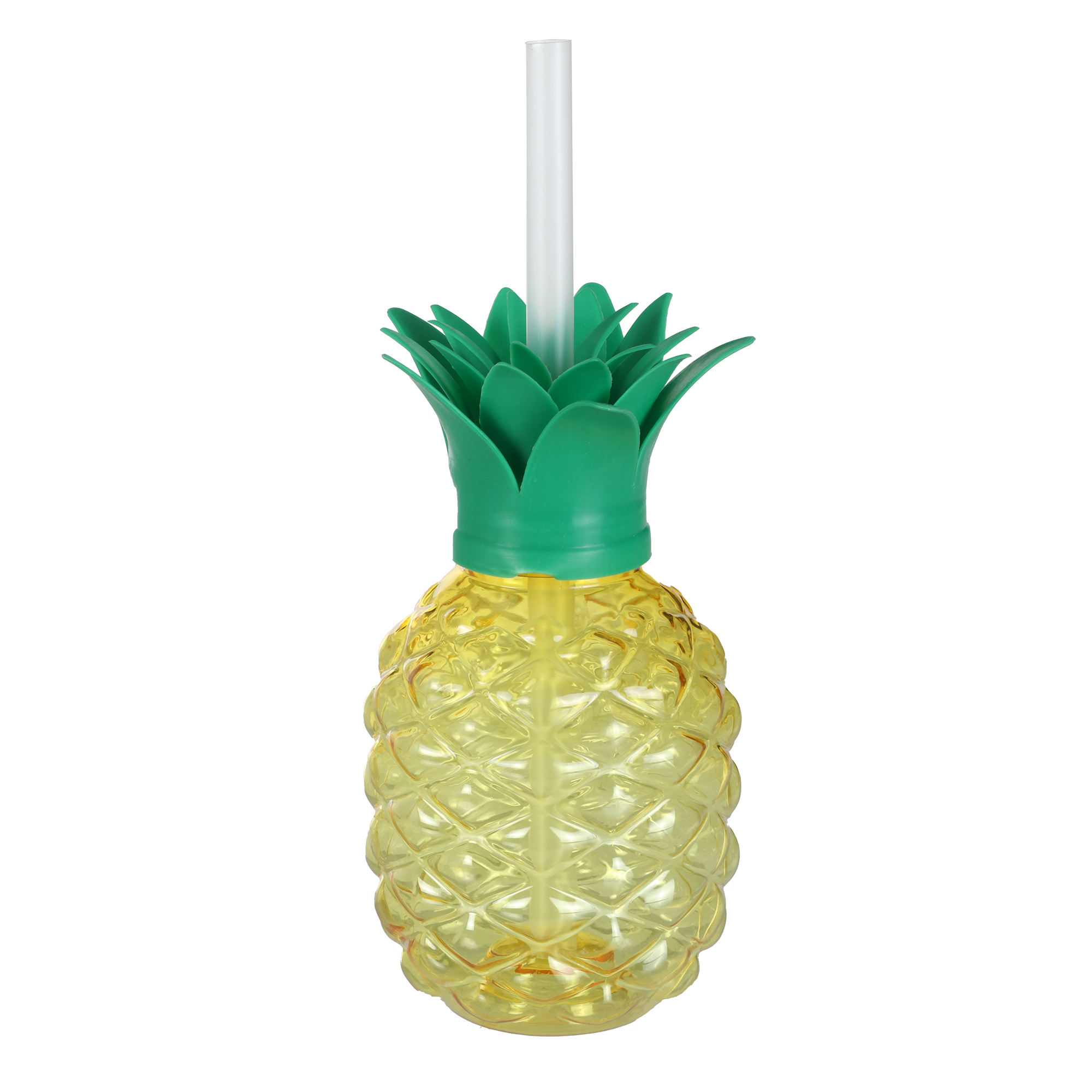 Verre à cocktail ananas + paille