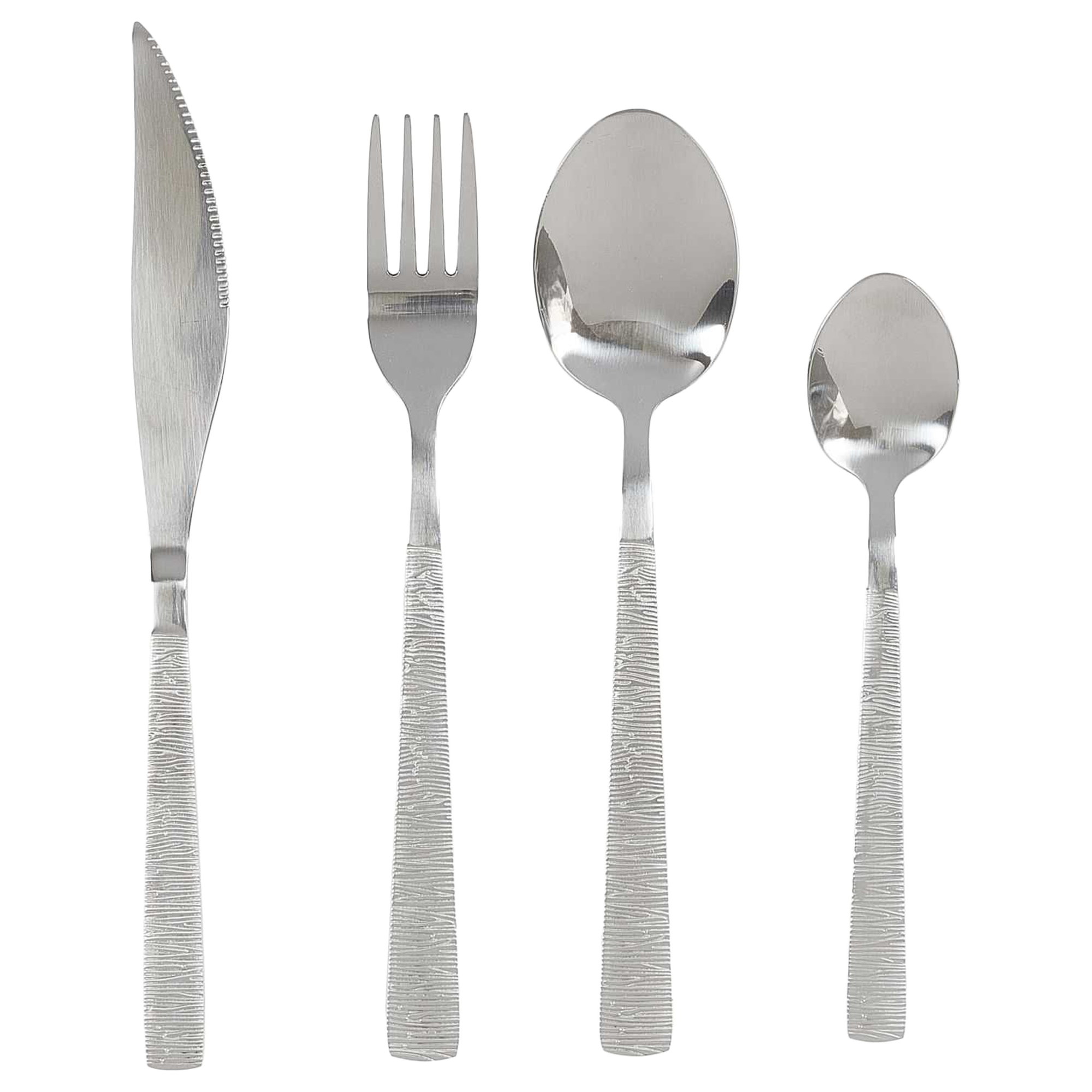 Ménagère inox 24 pièces bambou