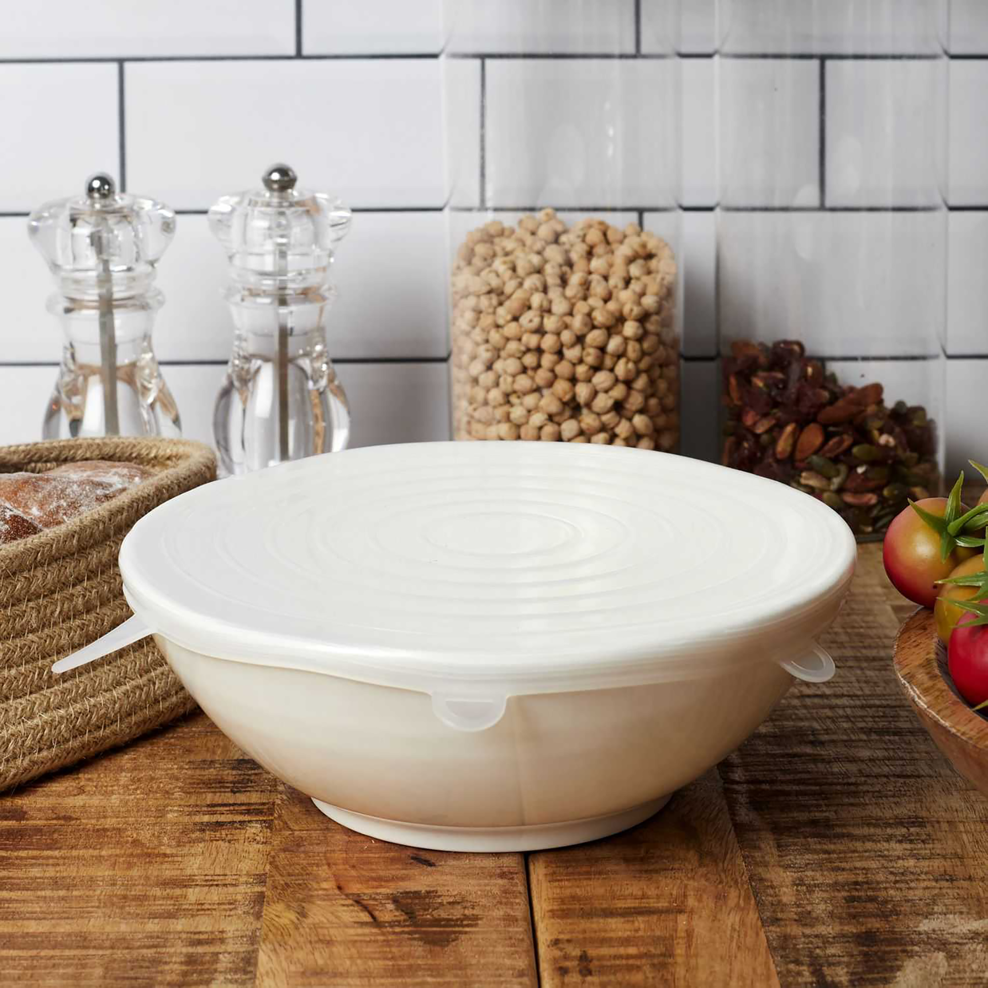 6 couvercles de conservation en silicone