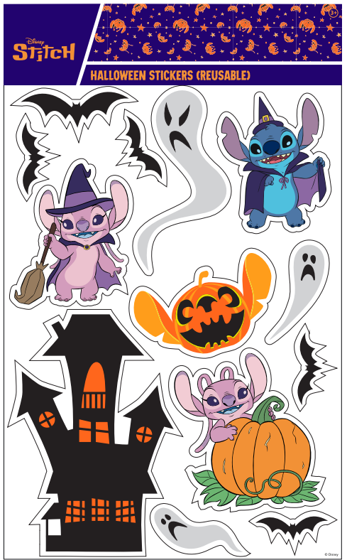 Stickers réutilisables Stitch pour Halloween – Lilo & Stitch
