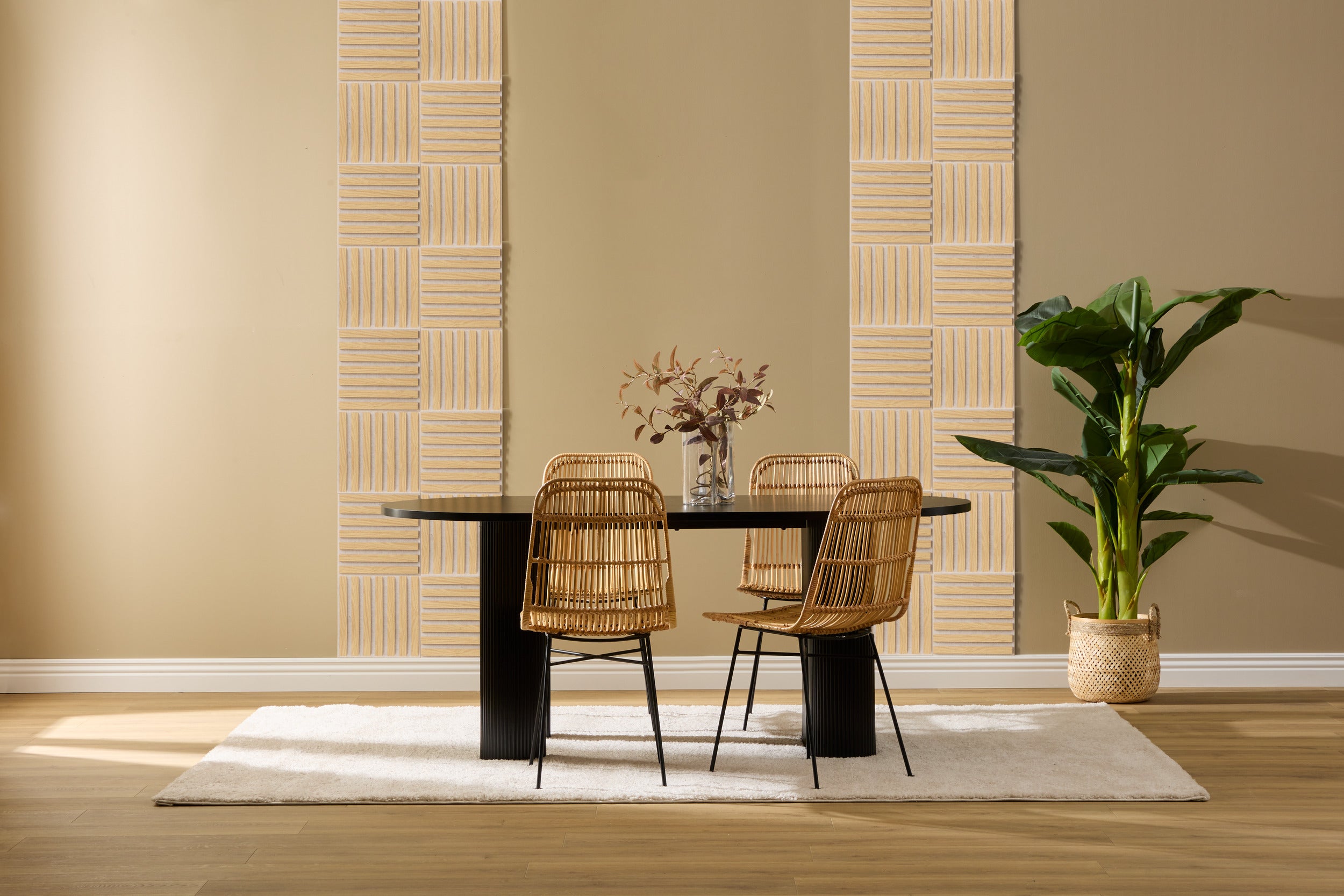 Panneau Mural Deco Colva Beige 30x30 cm x3