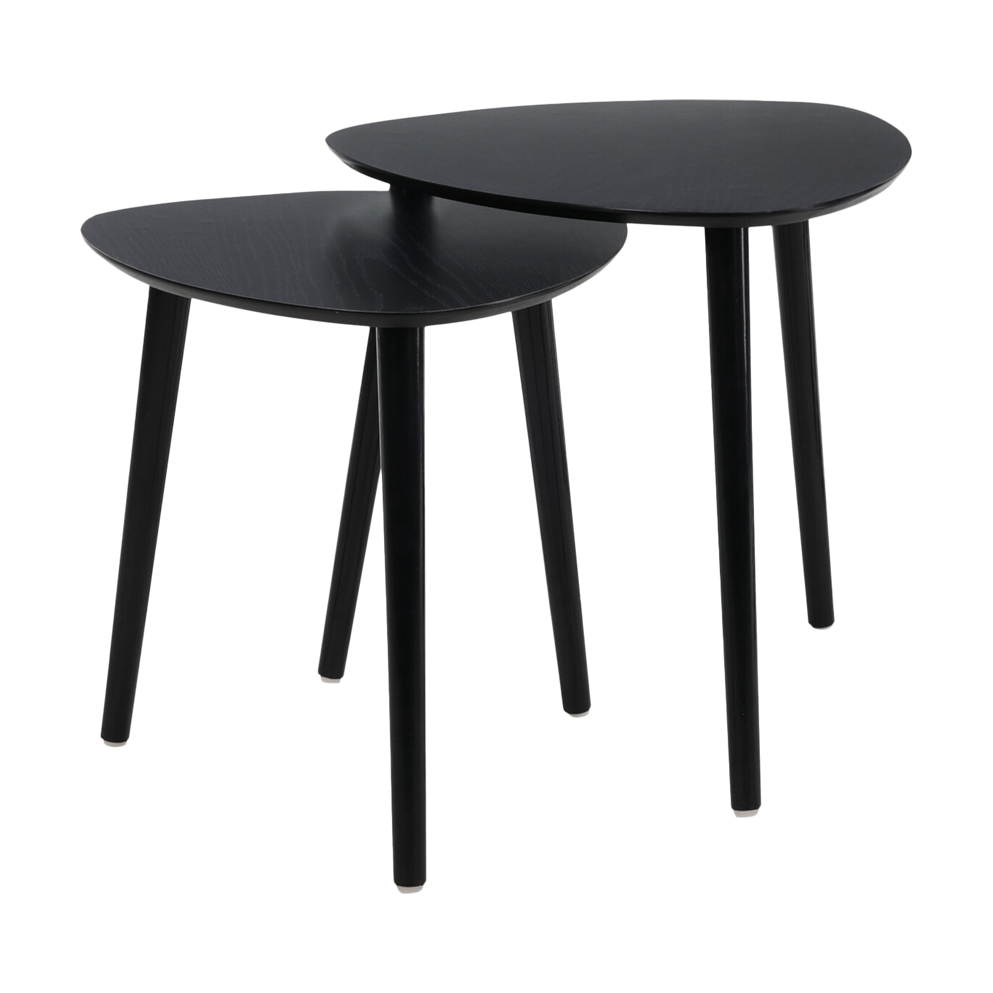 2 tables d'appoint noires