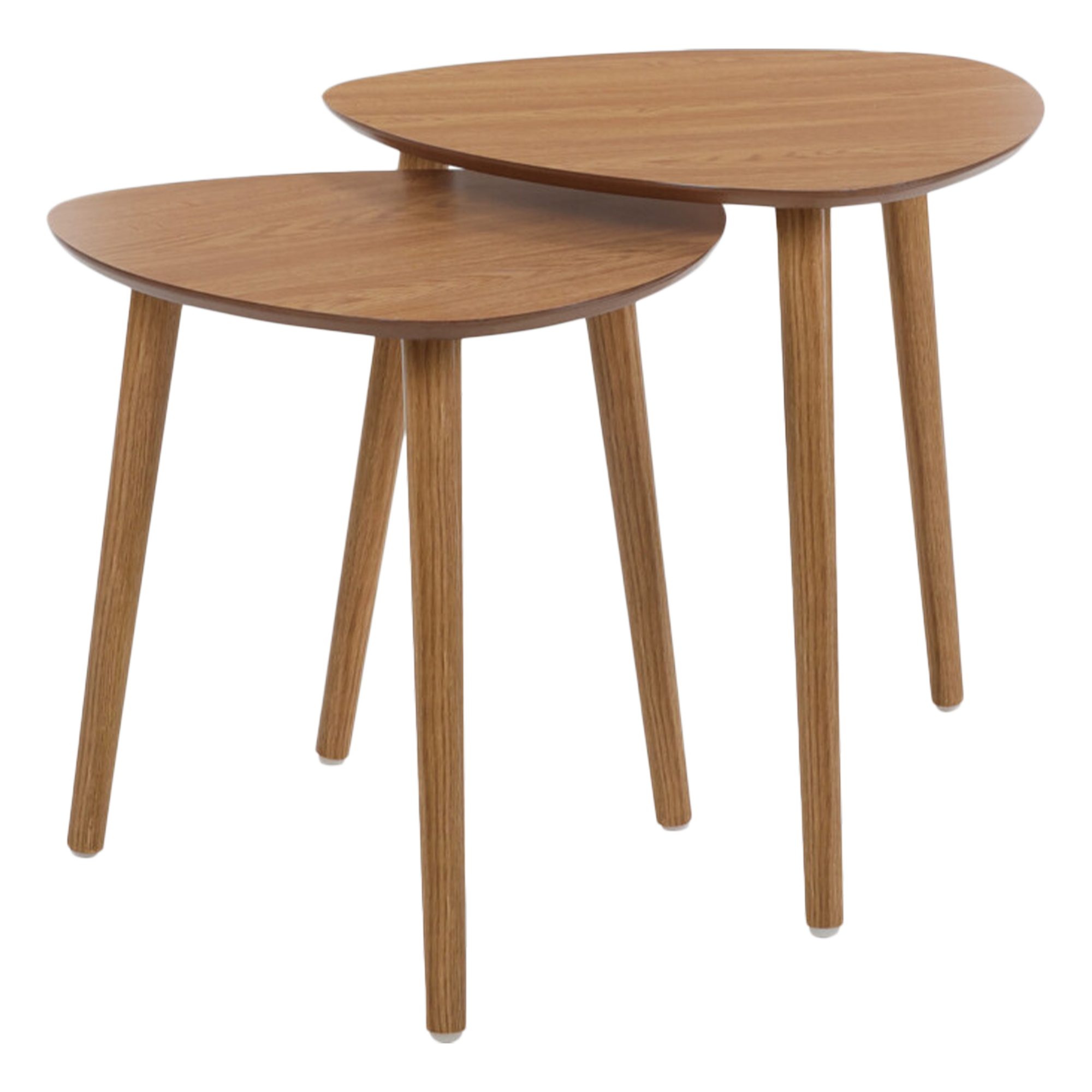 2 tables d'appoint bois naturel