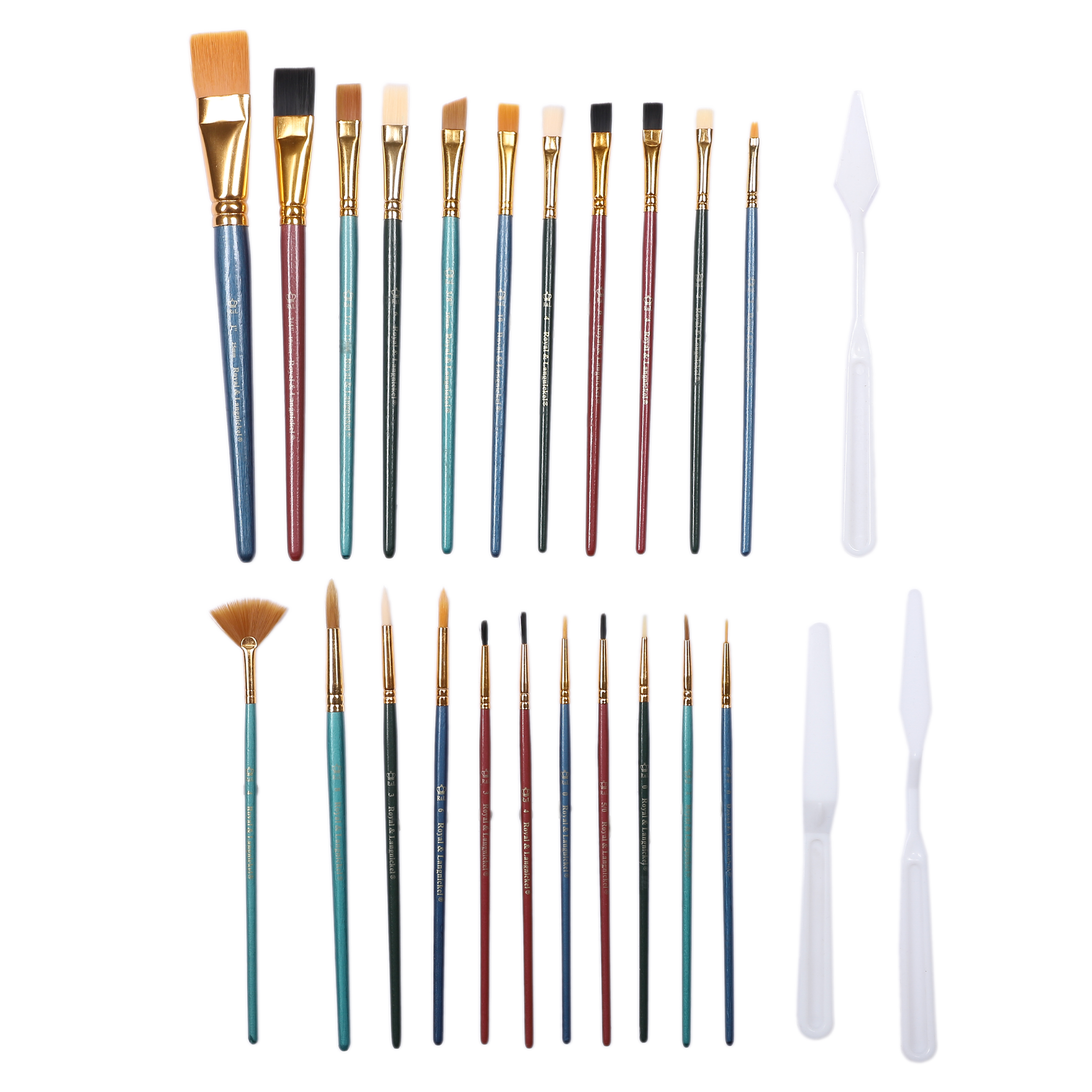 Set de 22 pinceaux et 3 couteaux à peindre