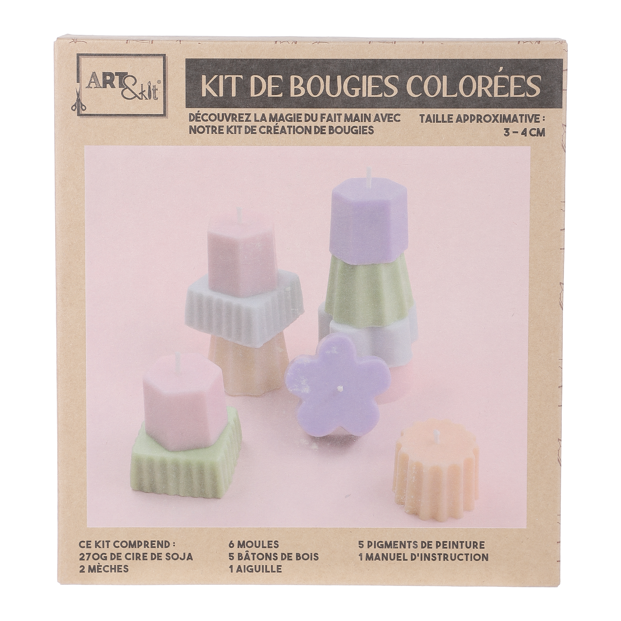 Kit de bougies colorés