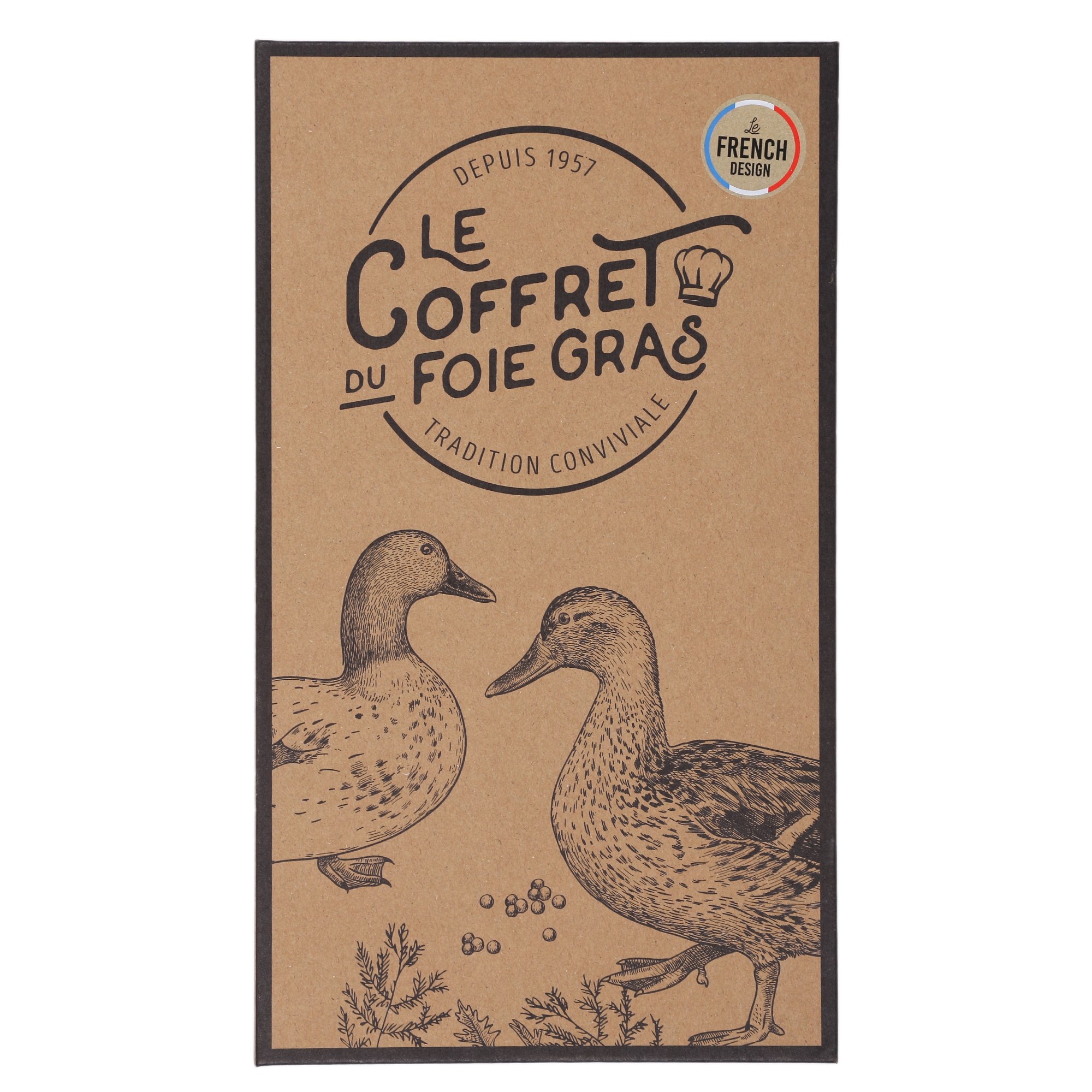 Coffret Lyre et planche à découper pour le foie gras