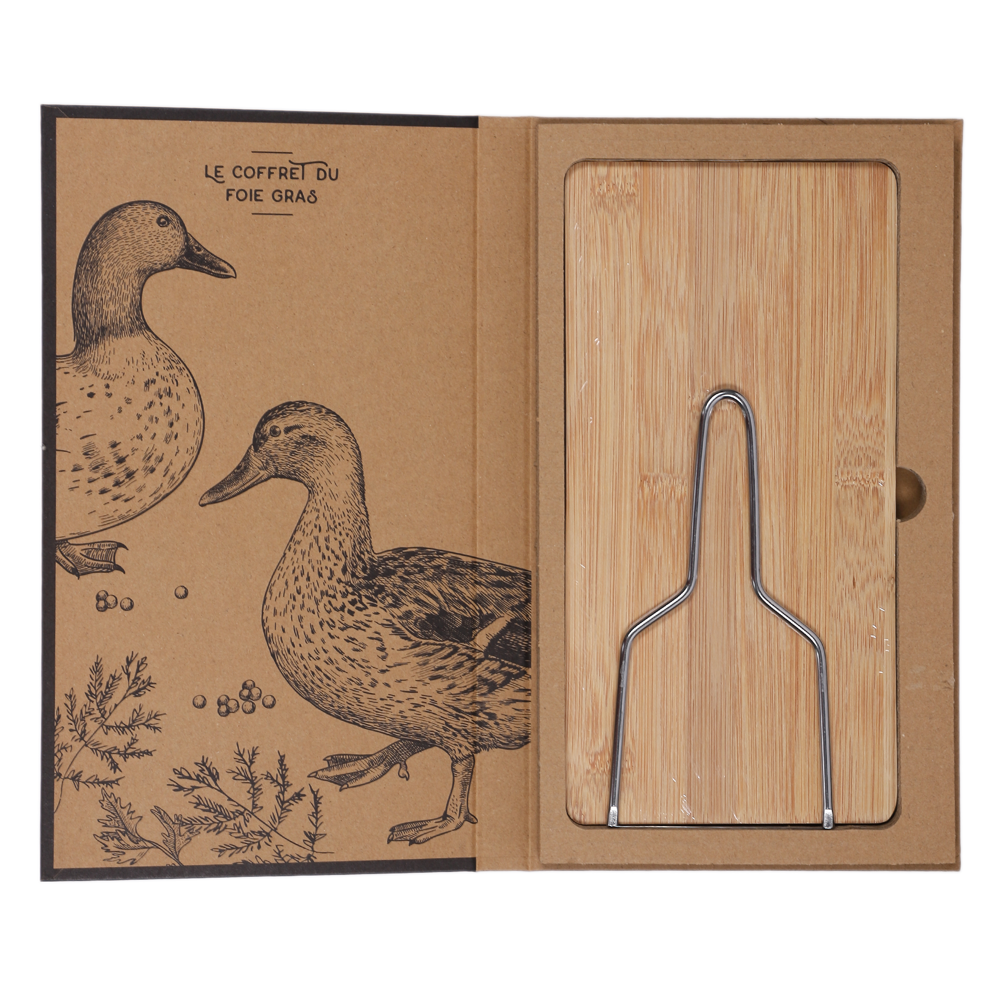 Coffret Lyre et planche à découper pour le foie gras