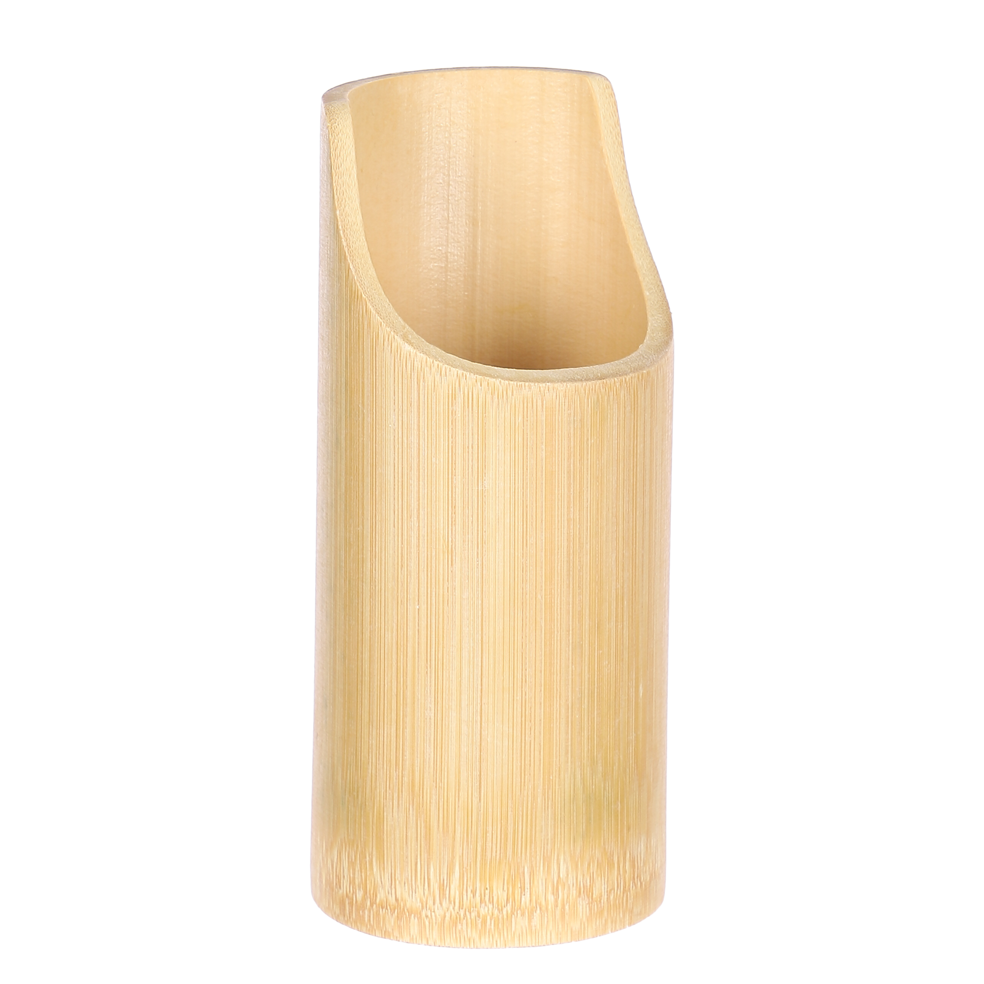 4 ustensiles de cuisine bambou avec pot