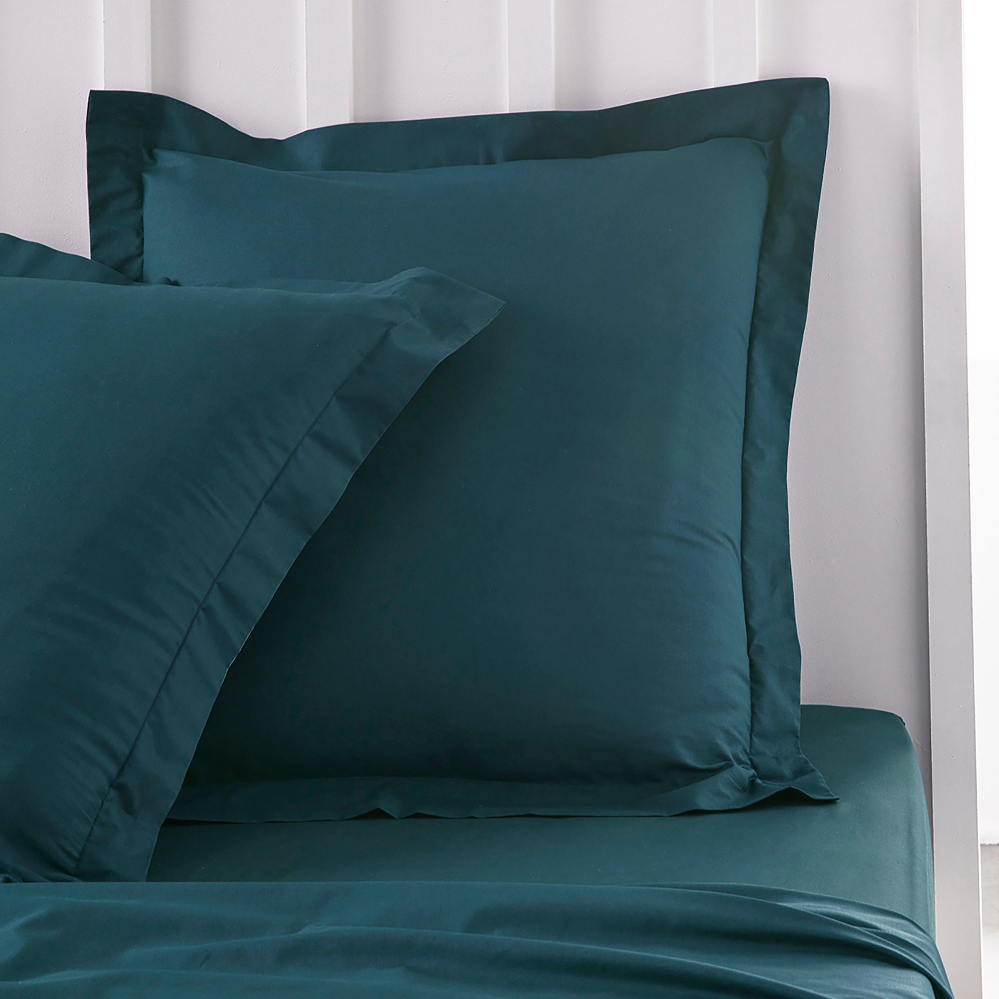 Taie d'oreiller bleu vert 63x63 cm