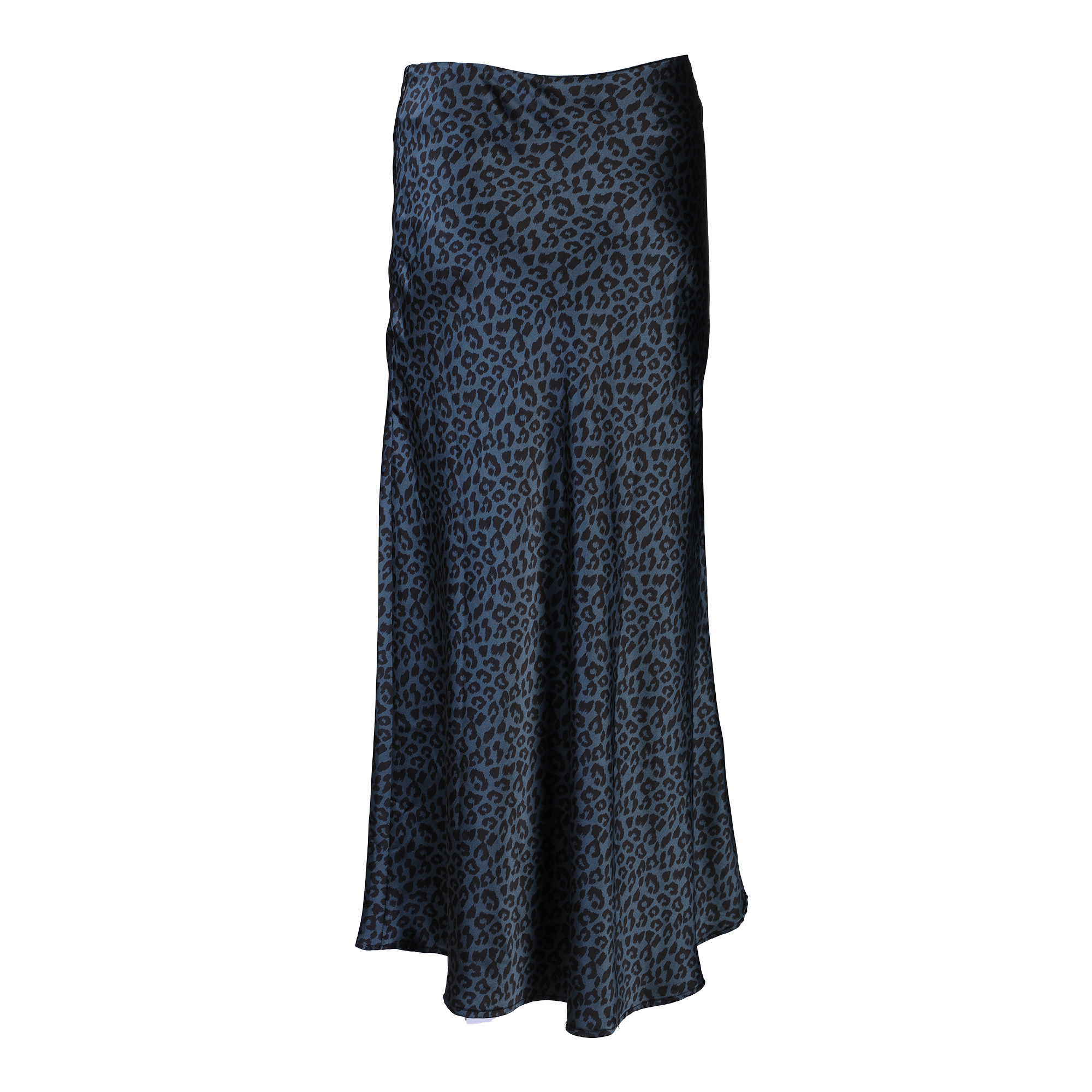 Jupe en satin  - Bleu