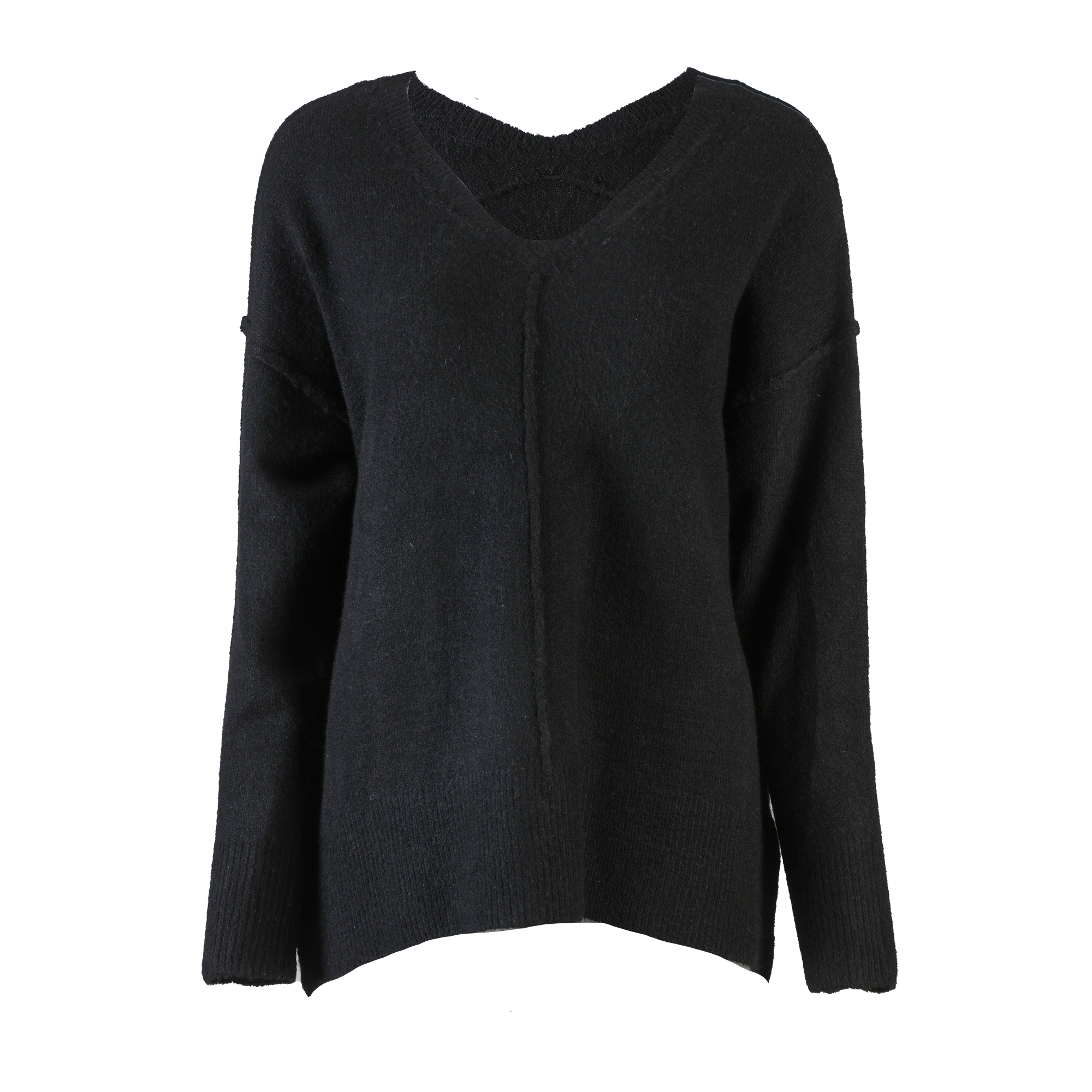 Pull col V  - Blanc
