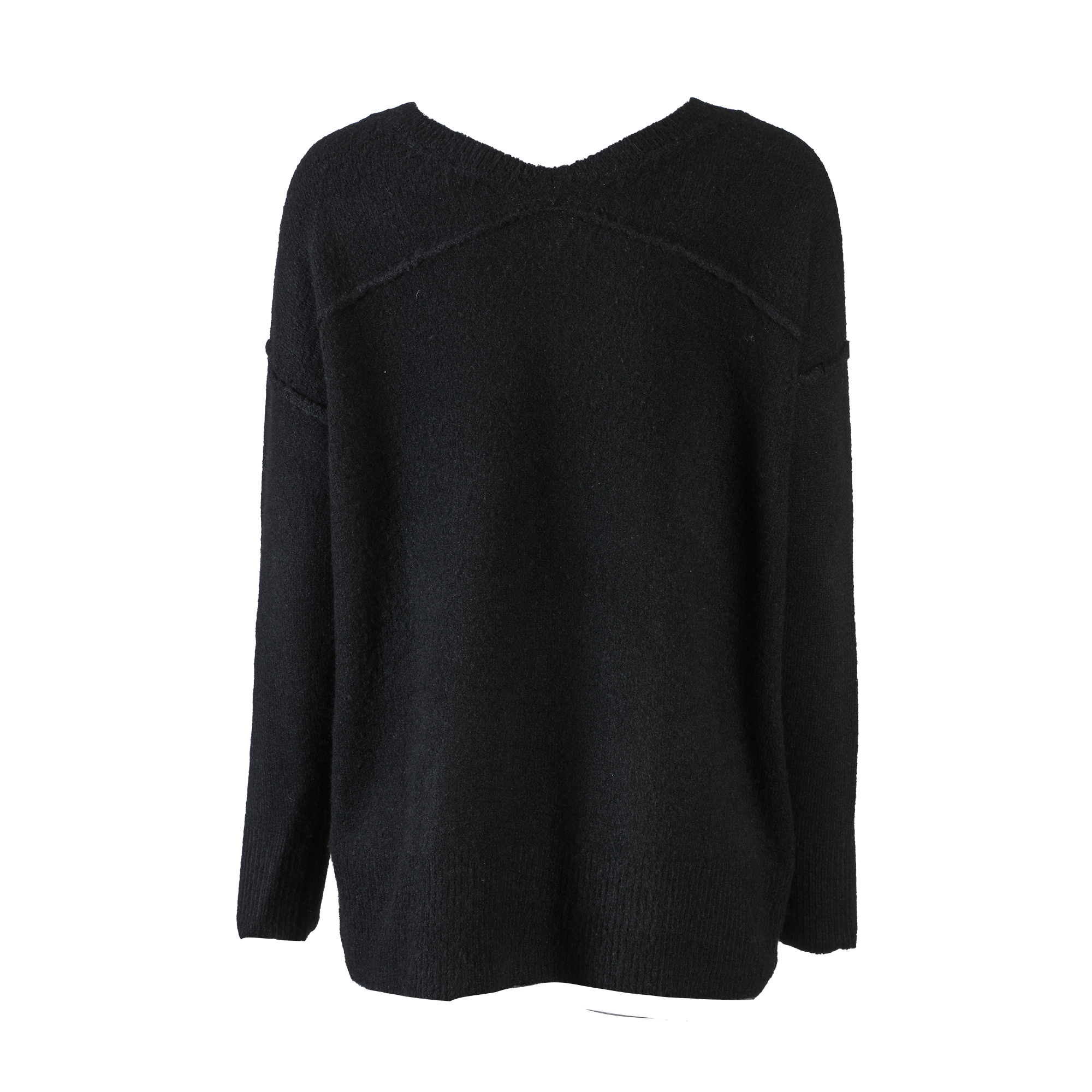 Pull col V  - Blanc