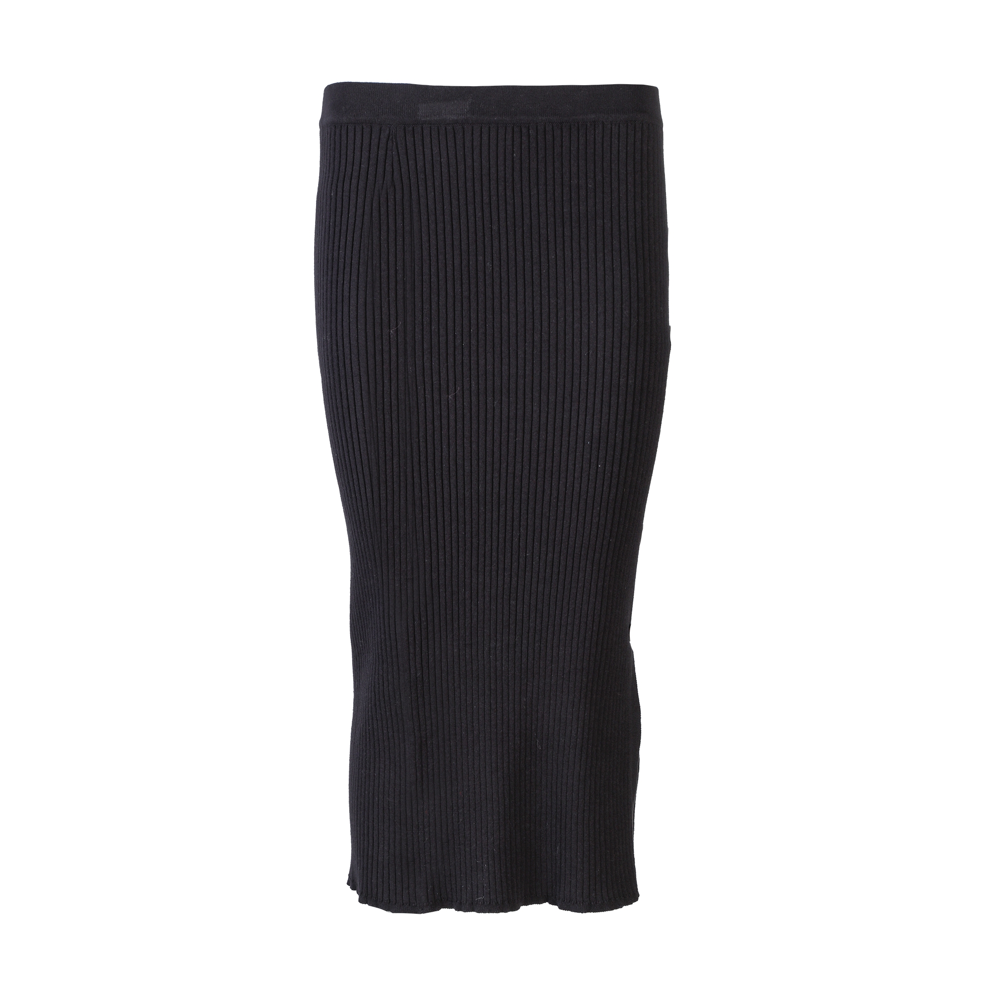 Jupe mi-longue en maille  - Gris