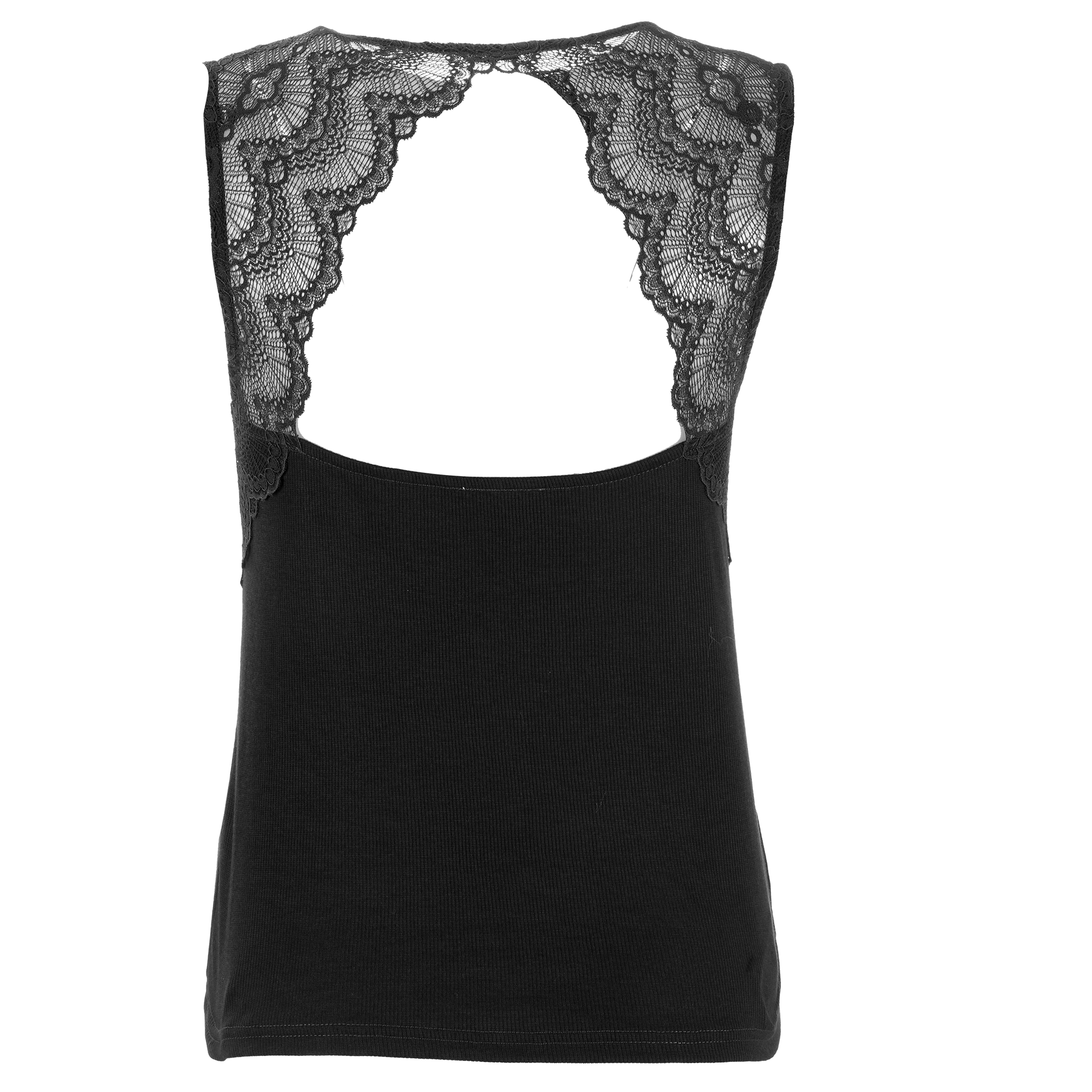 Débardeur détails dentelle - Noir