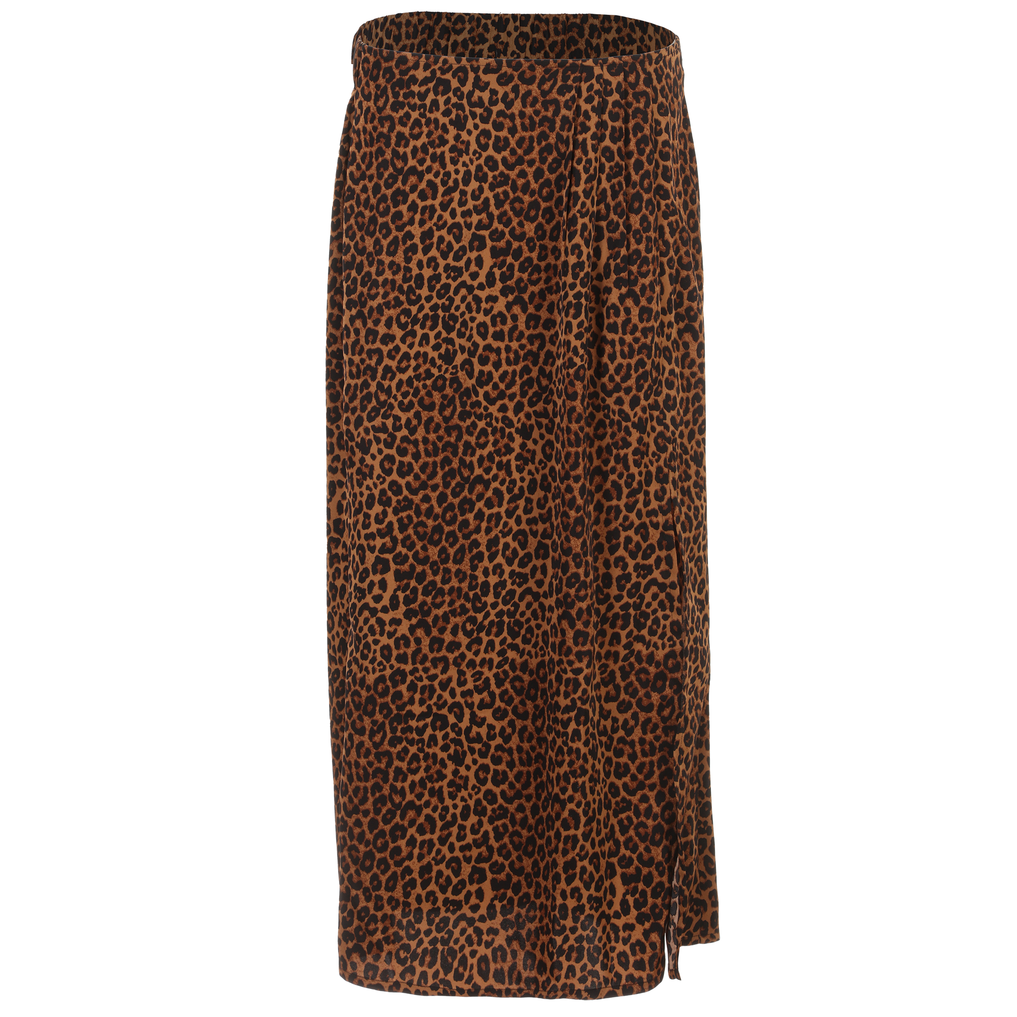 Jupe longue en satin  - Marron