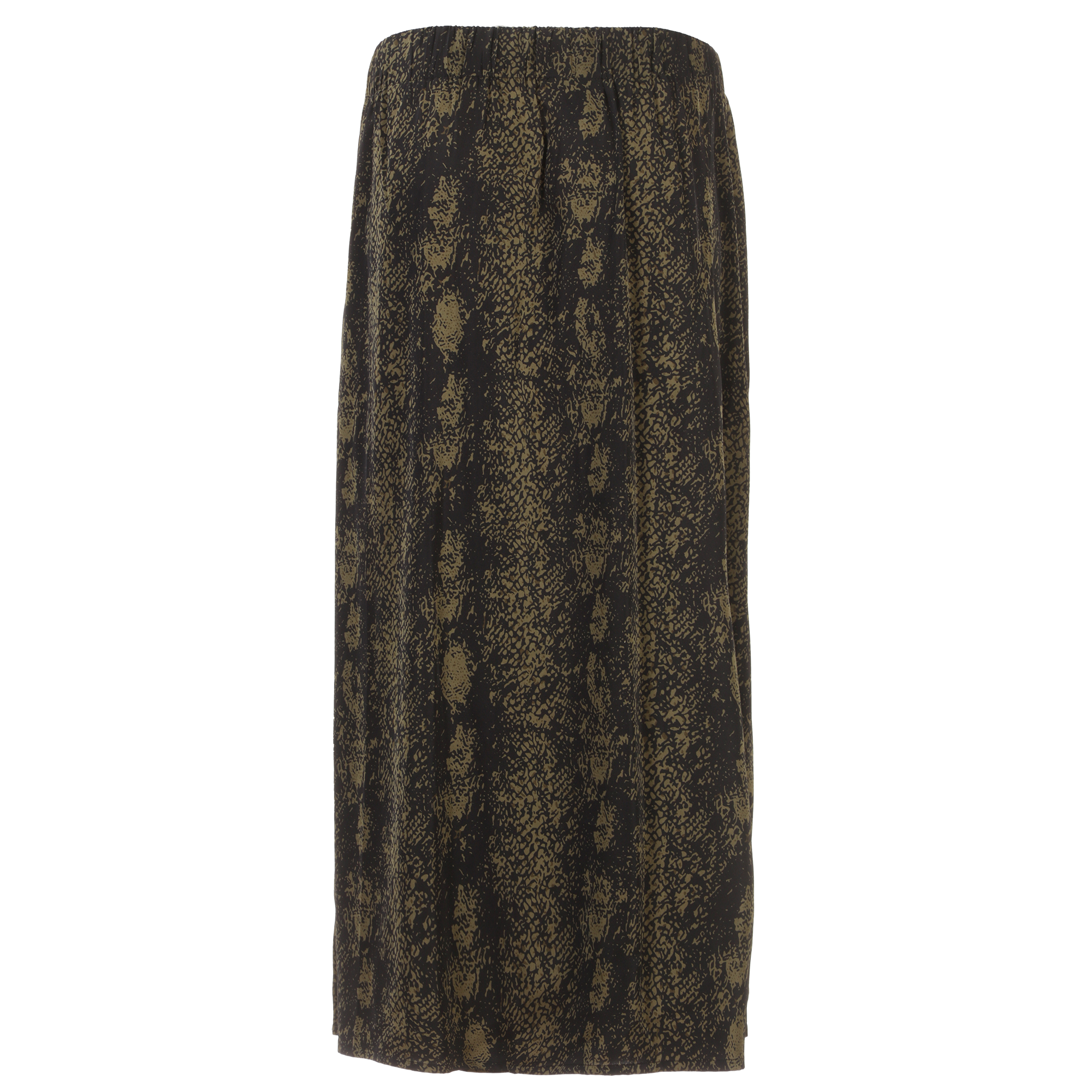 Jupe longue en satin  - Kaki