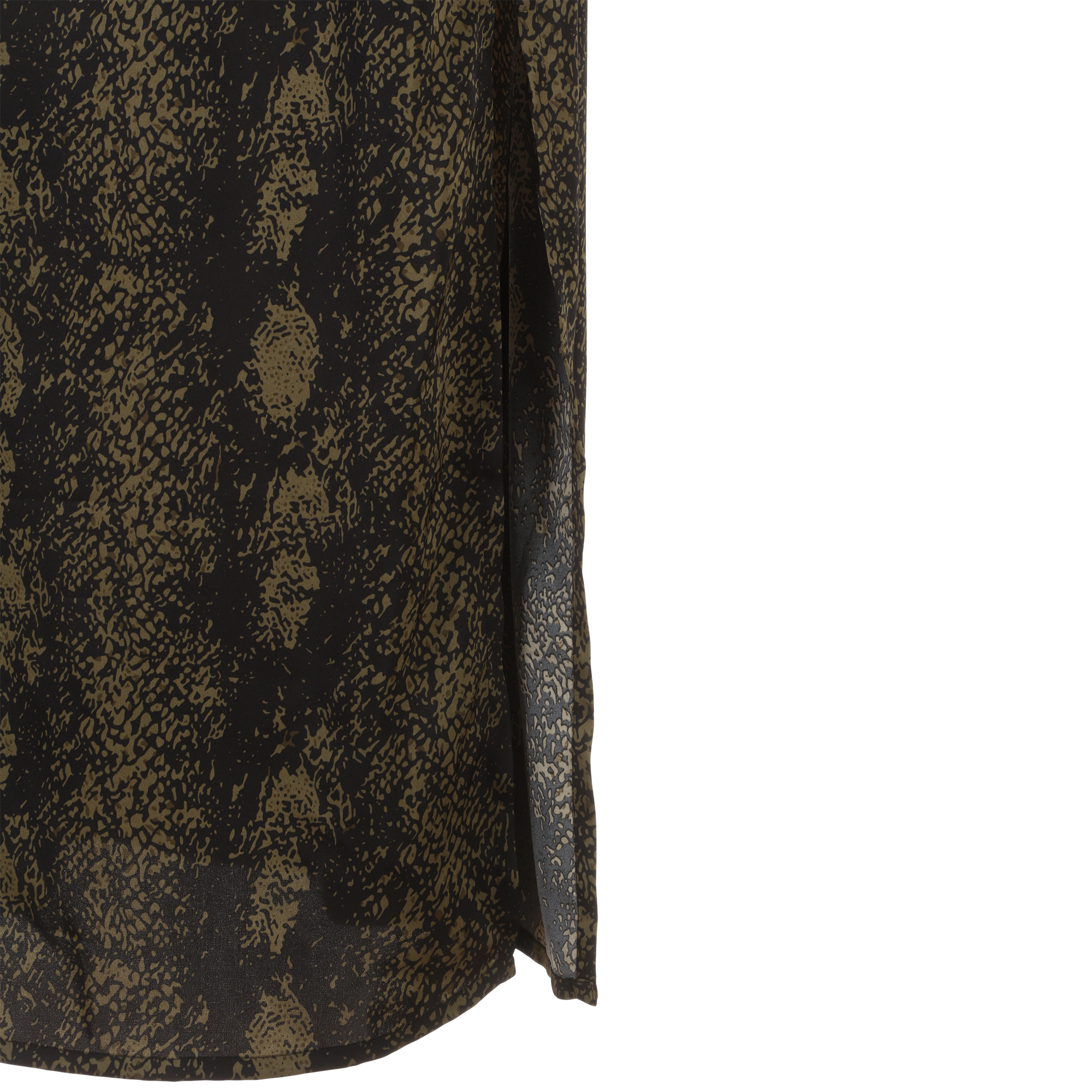 Jupe longue en satin  - Kaki