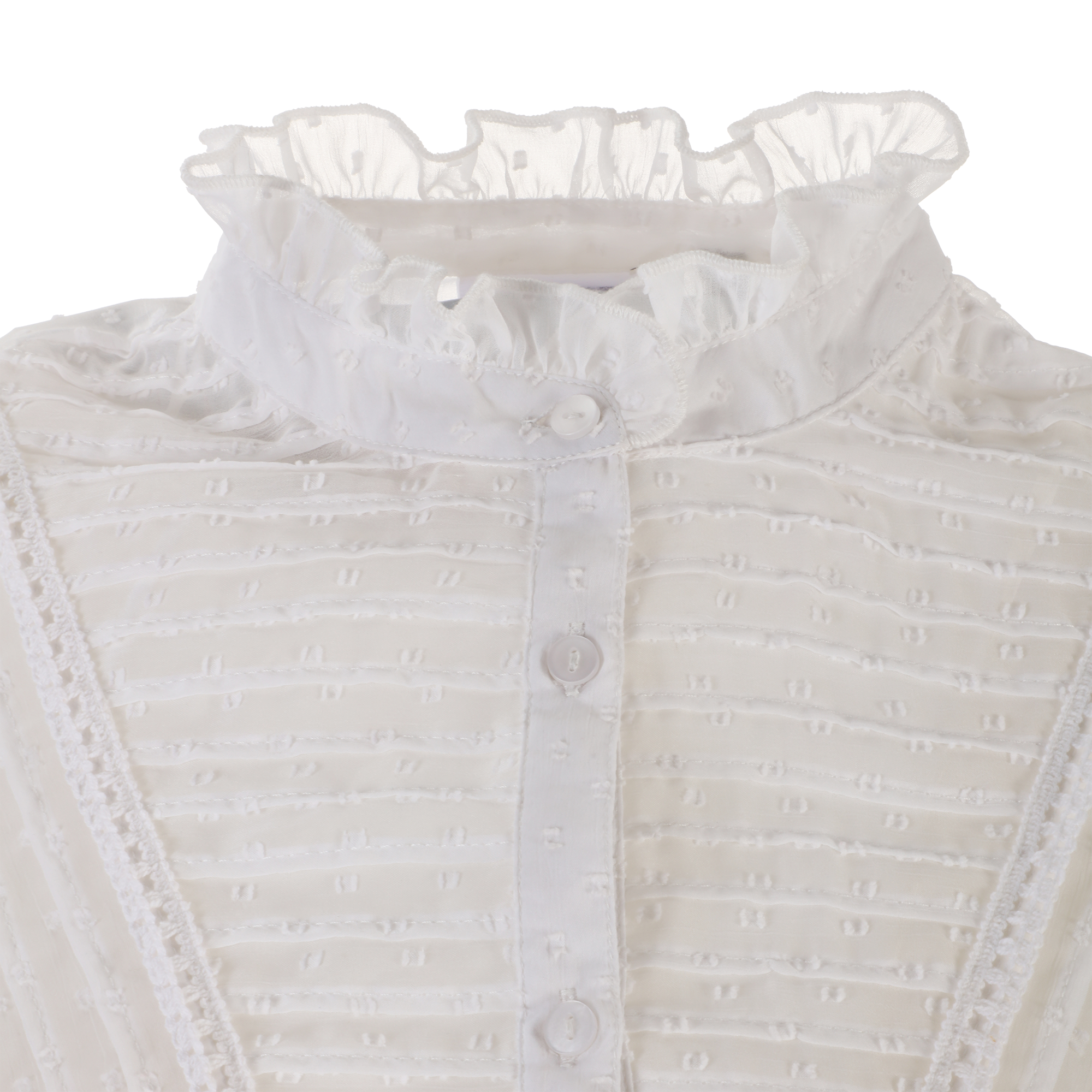 Chemise plumetis  - Blanc
