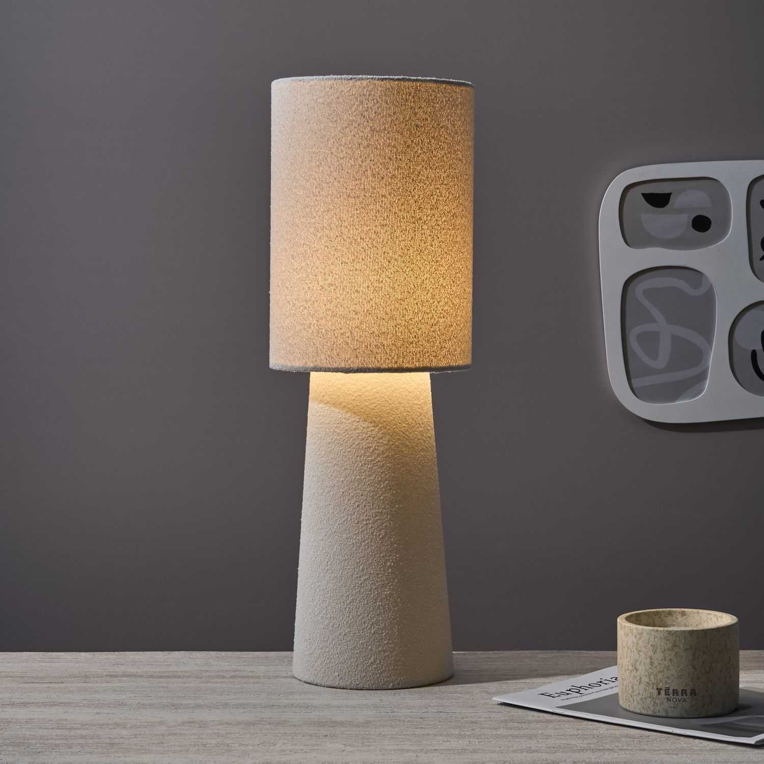 Lampe velours 58cm