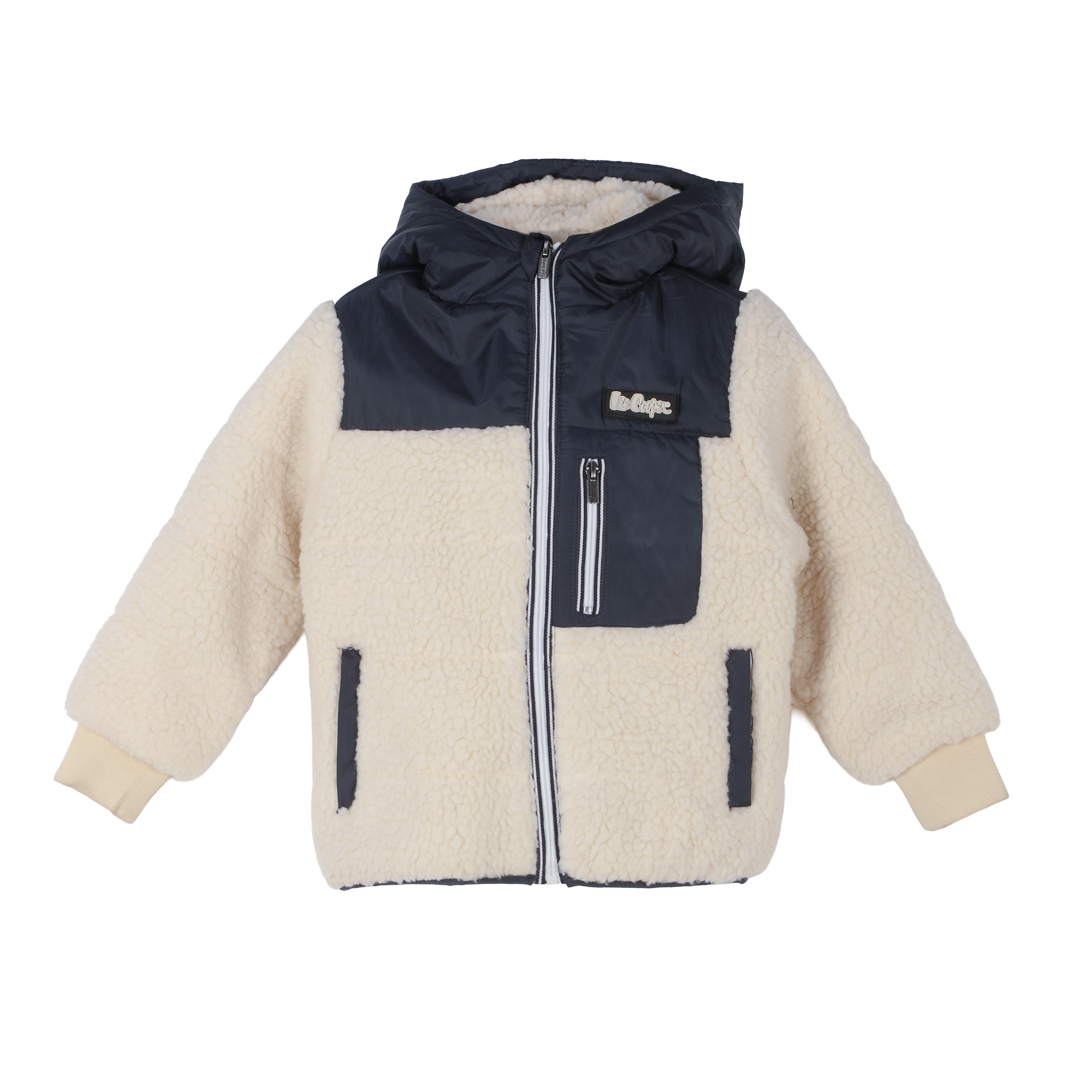 Veste en sherpa 4/14 ans - Bleu foncé