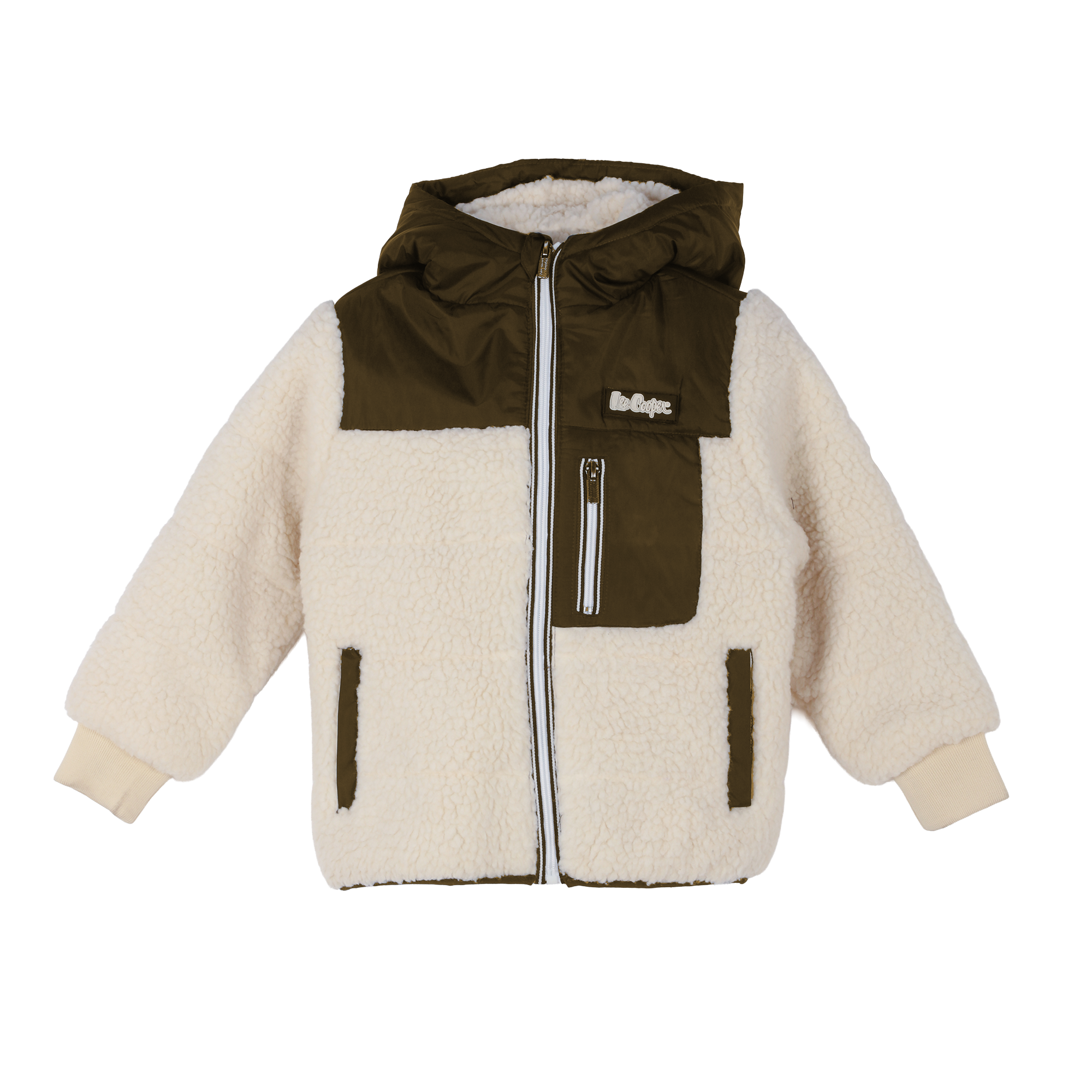 Veste en sherpa 4/14 ans - Bleu foncé