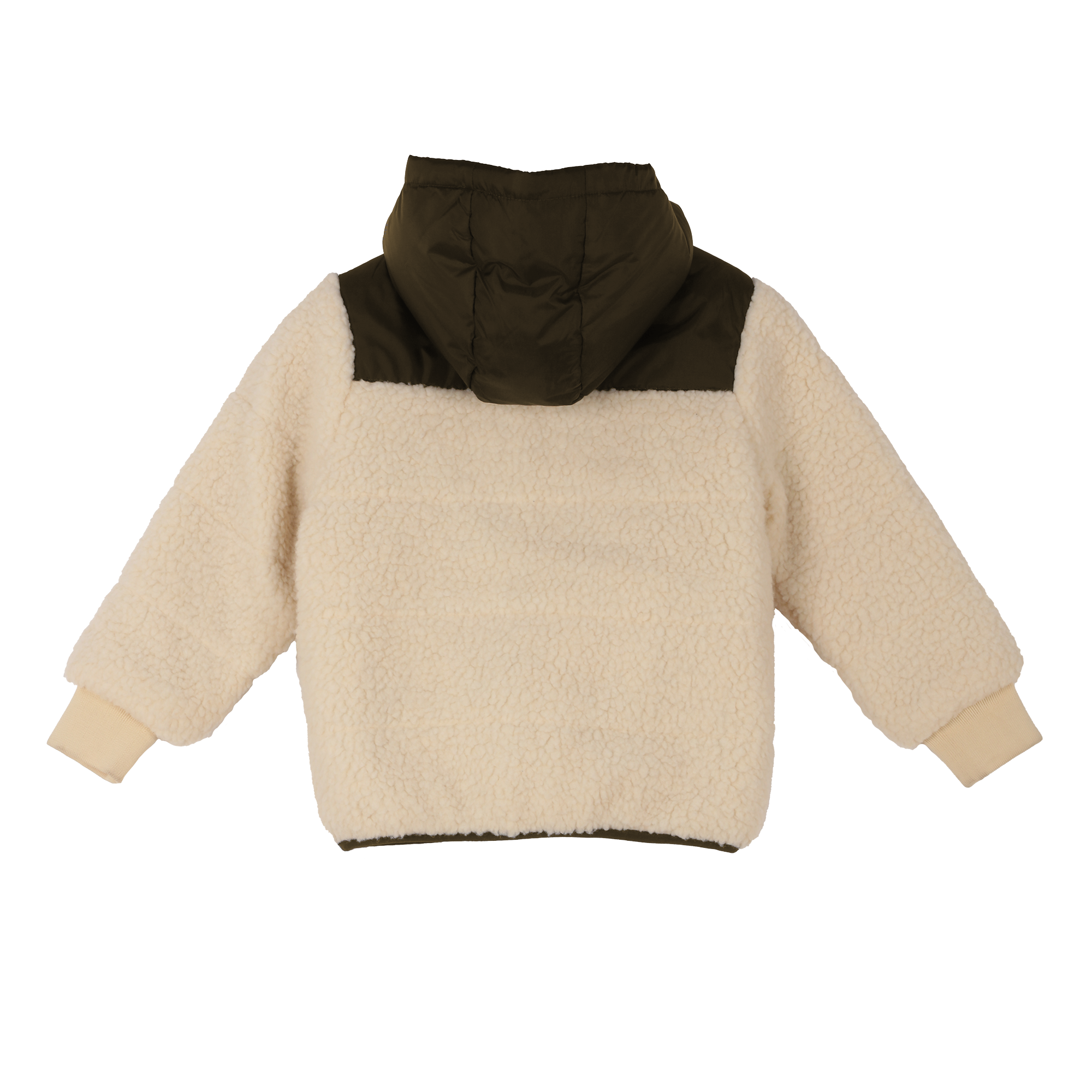 Veste en sherpa 4/14 ans - Kaki