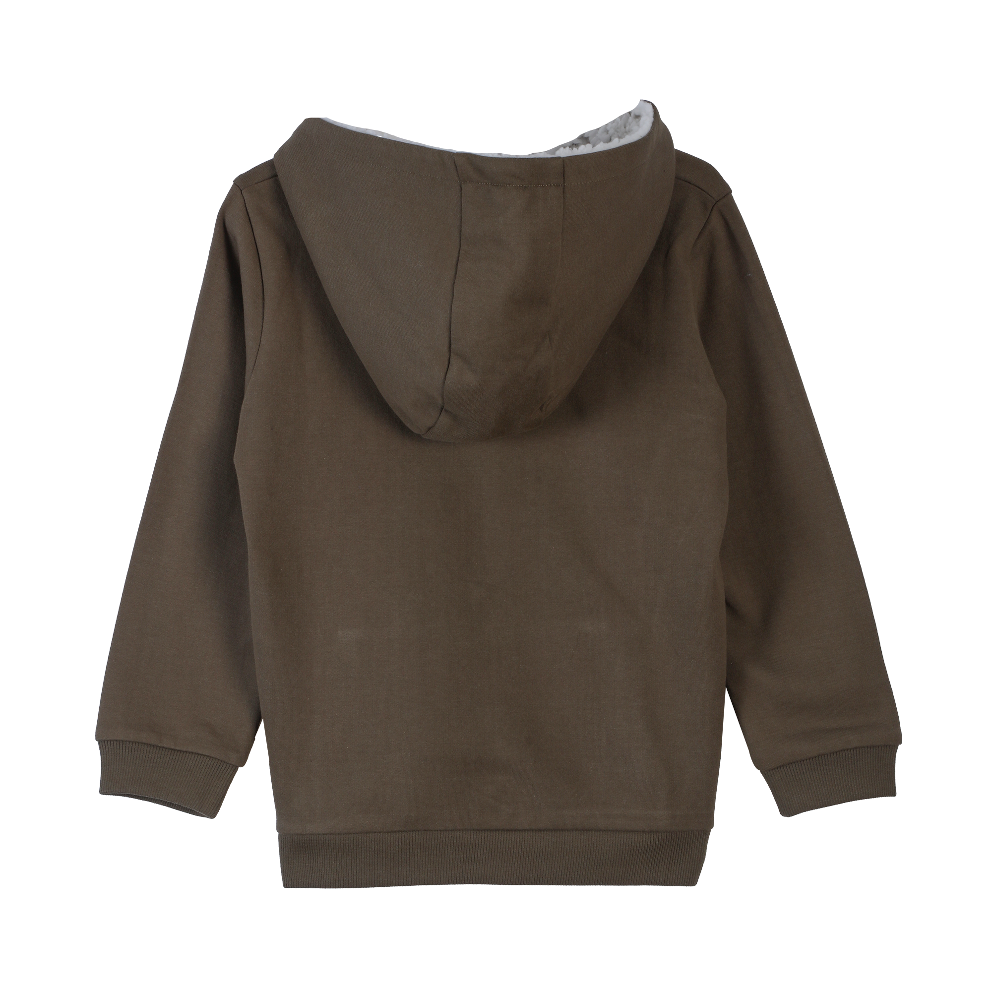 Sweat zippé doublé sherpa 3/12 ans - Kaki