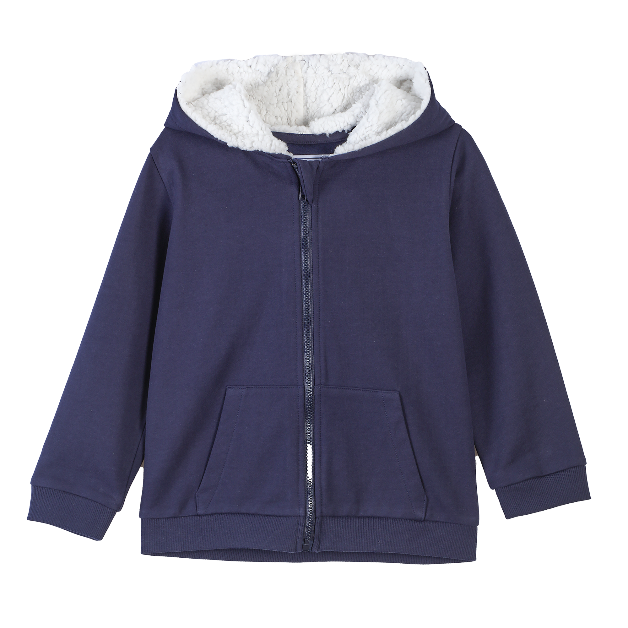 Sweat zippé doublé sherpa 3/12 ans - Kaki