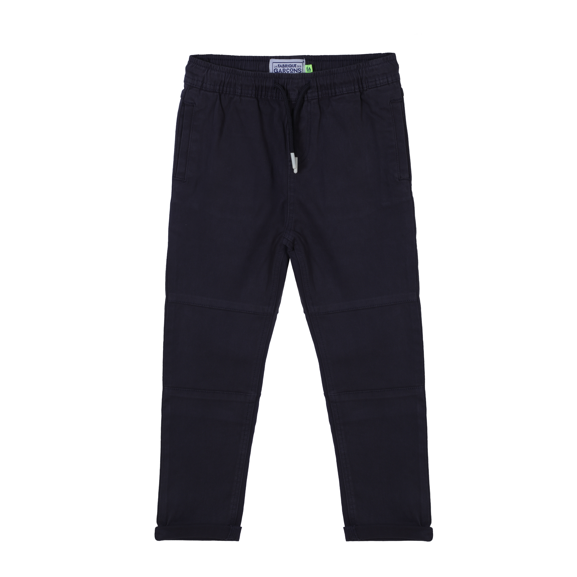 Pantalon taille élastiquée 3/10 ans - Bleu foncé