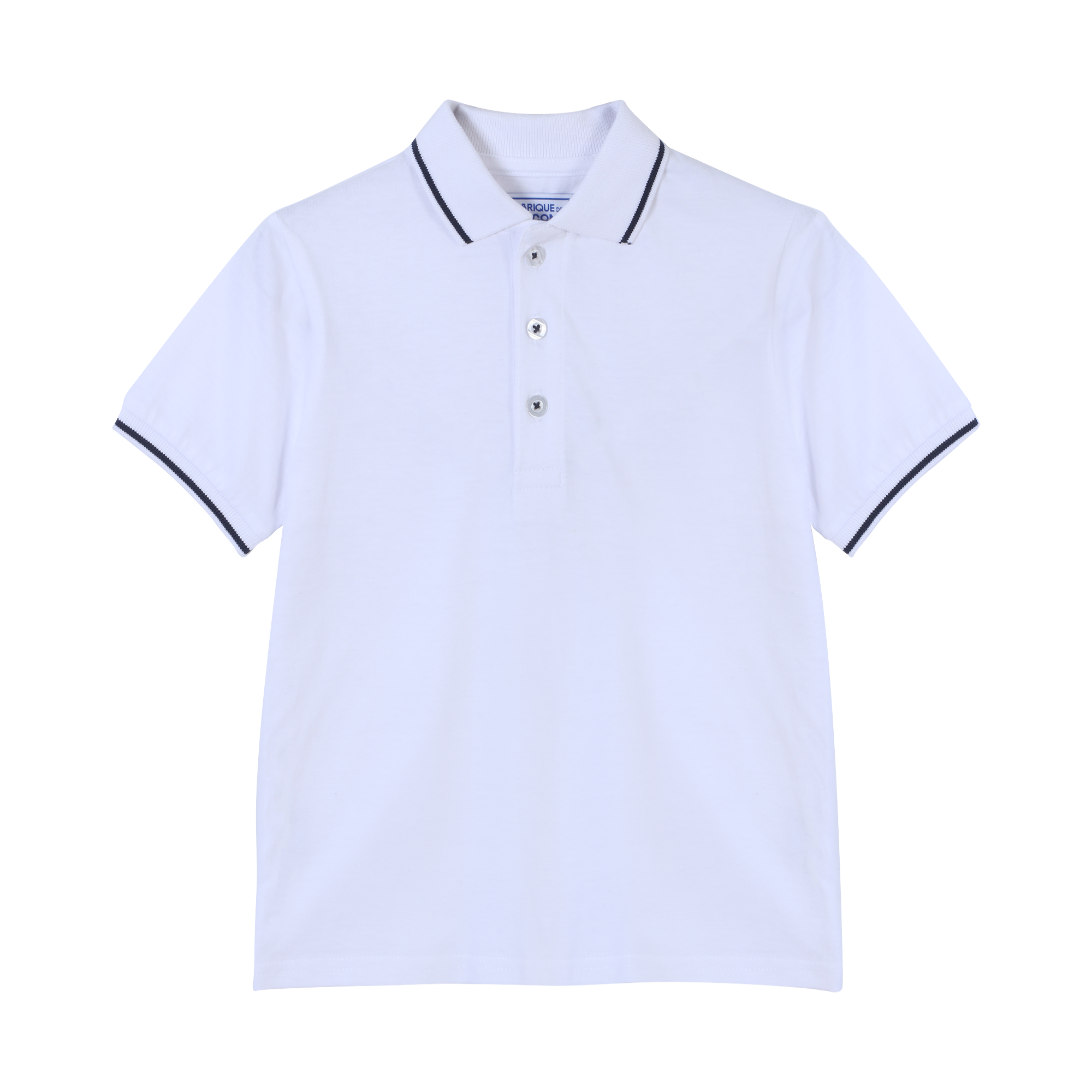 Polo manches courtes 3/12 ans - Blanc