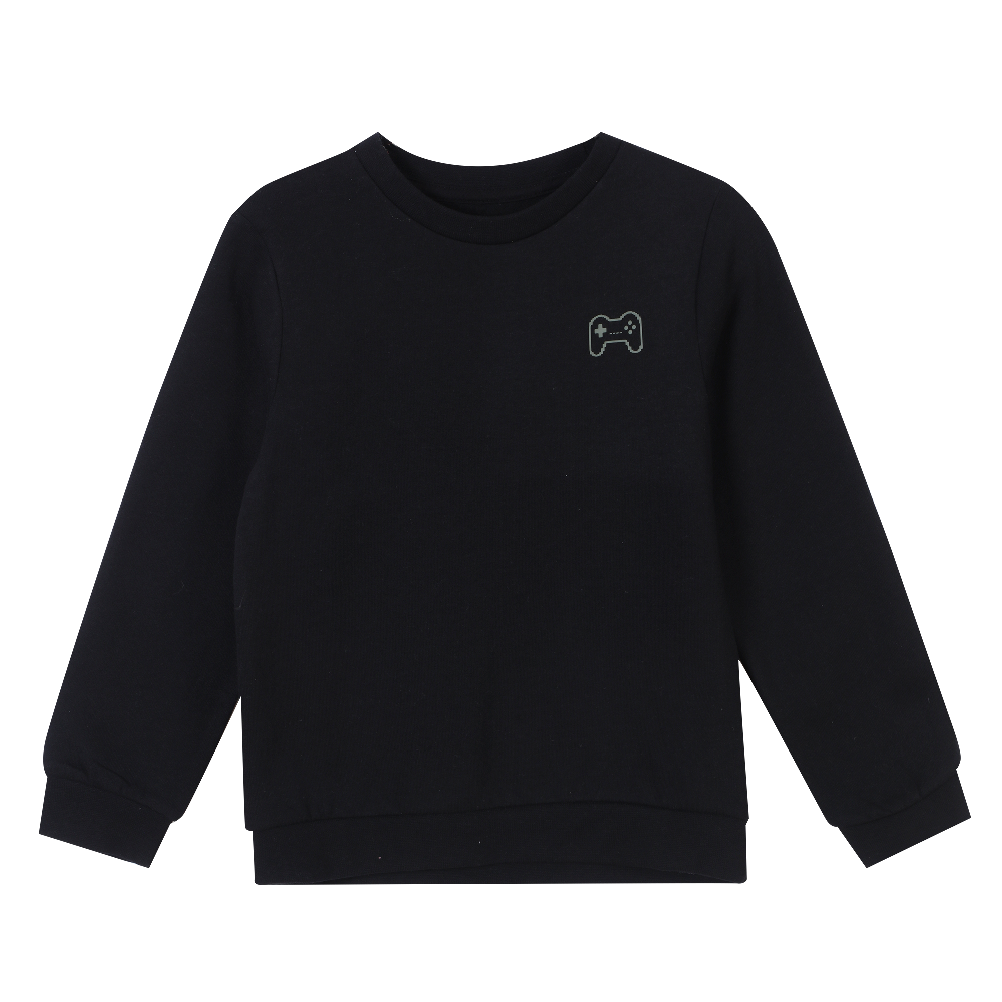 Sweat col rond brodé cœur 3/12 ans - Bleu