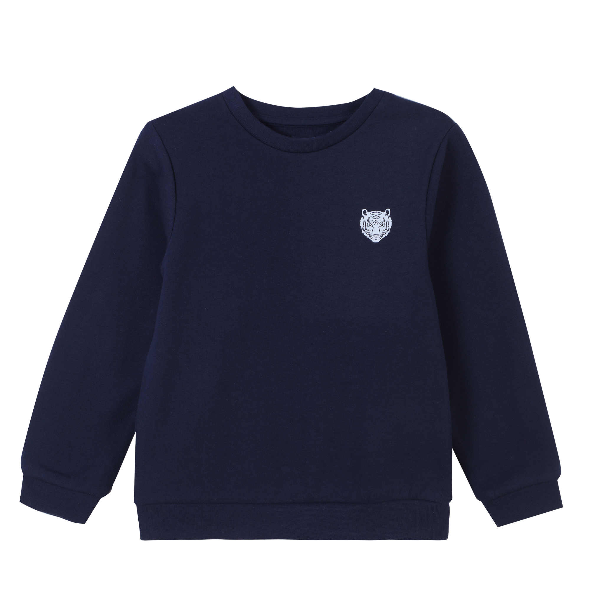 Sweat col rond brodé cœur 3/12 ans - Bleu
