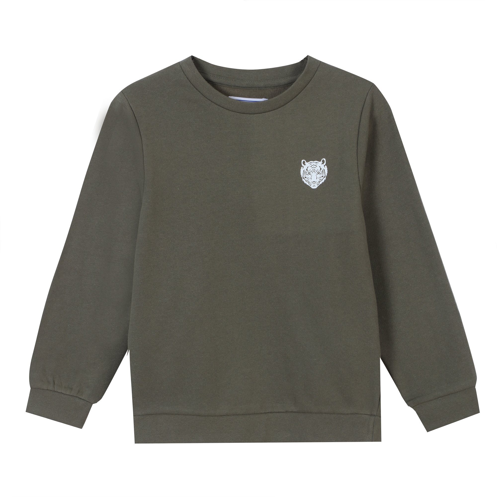 Sweat col rond brodé cœur 3/12 ans - Gris